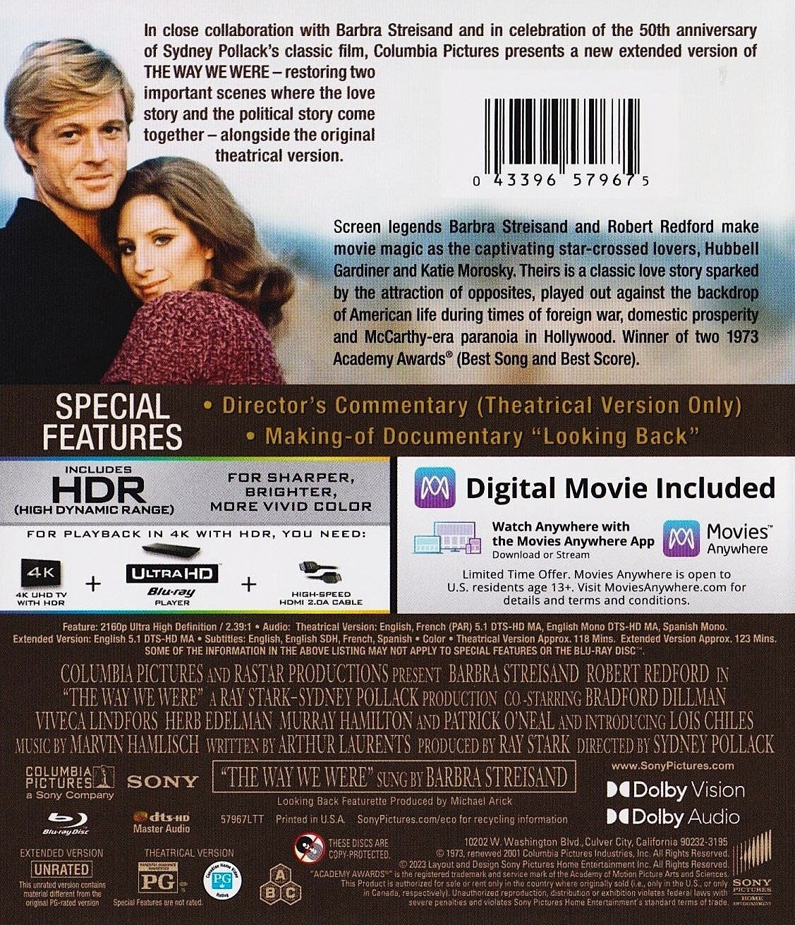 The Way We Were 4K: Extended Cut (1973)