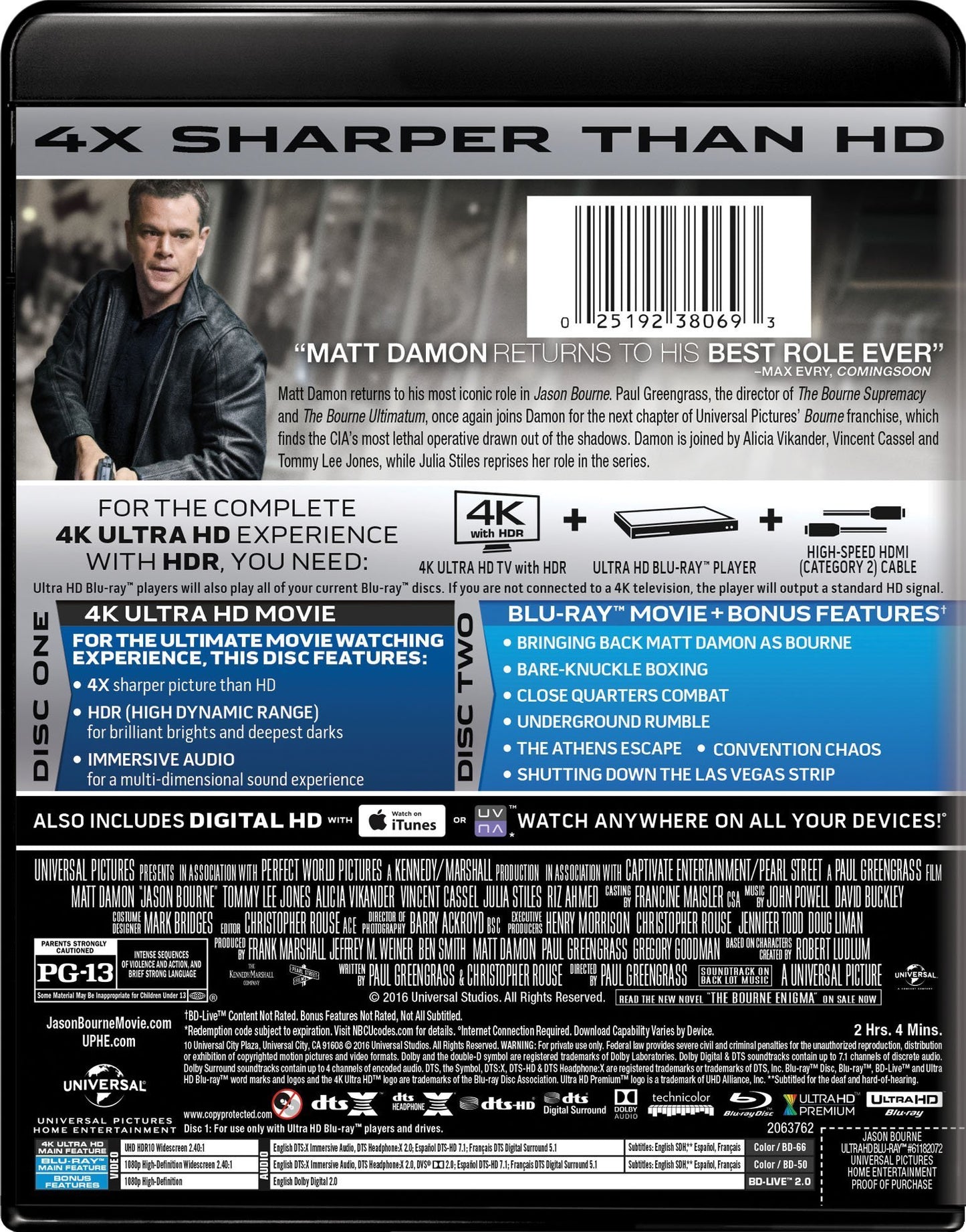 Jason Bourne 4K (2016)