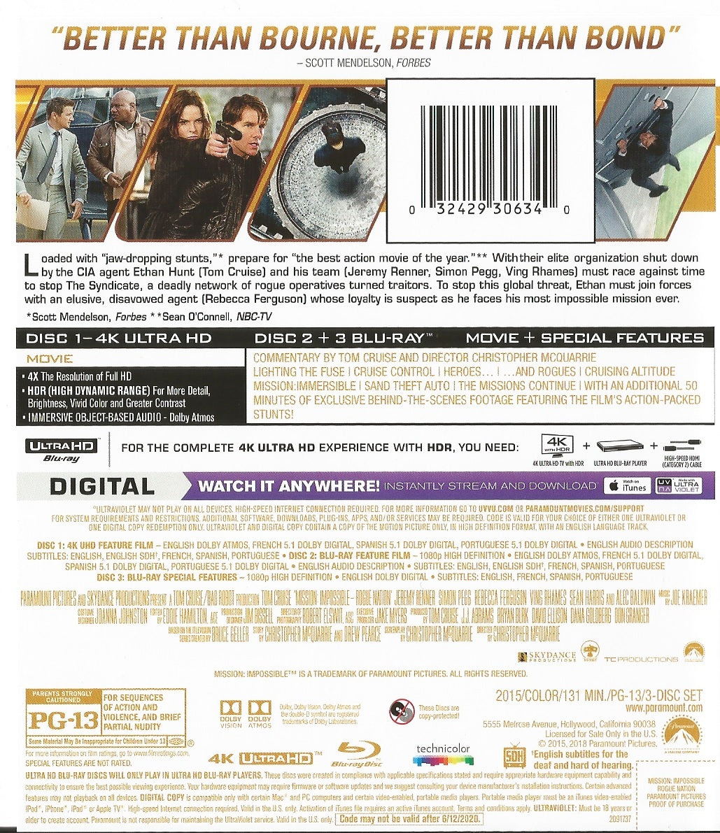 Mission: Impossible V - Rogue Nation 4K