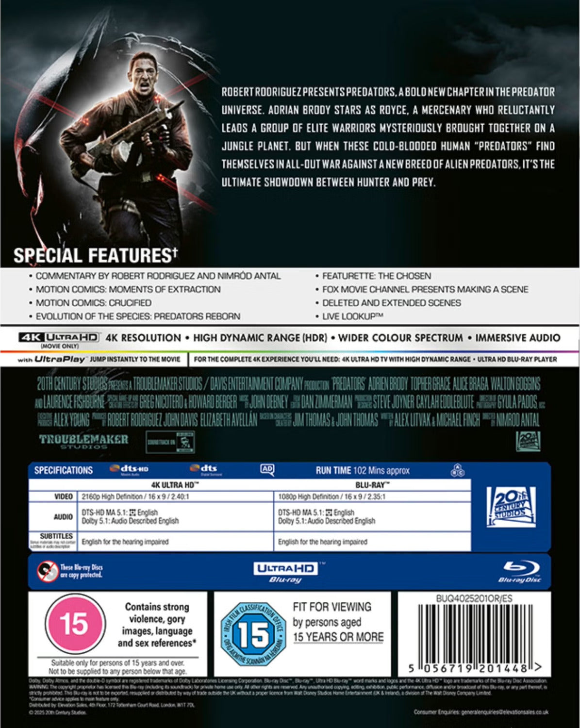 Predators 4K (2010)(UK)