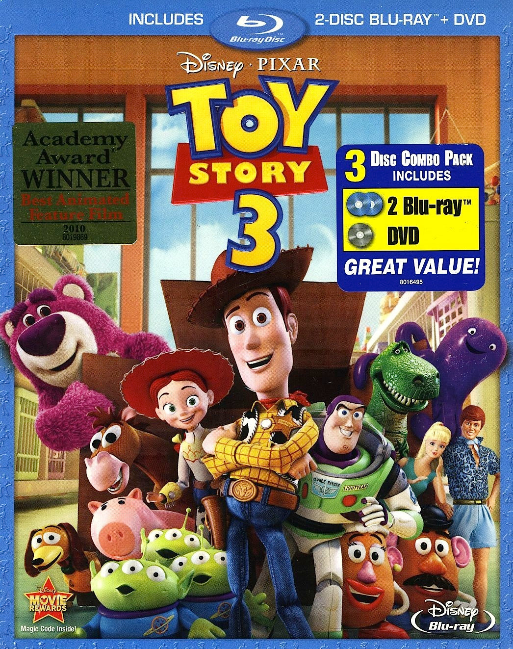 Toy Story 3 (2010)(BD/DVD)(Slip)