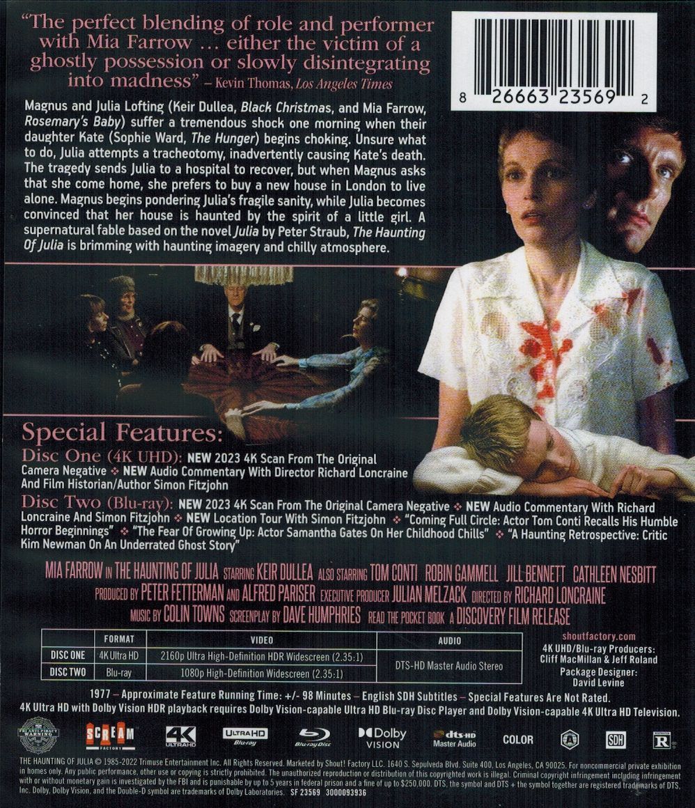 The Haunting of Julia 4K: Collector's Edition