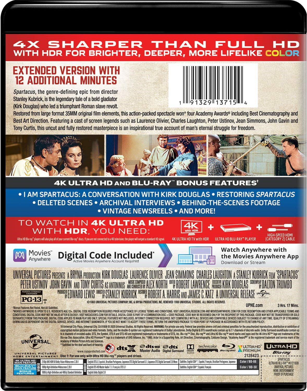 Spartacus 4K (1960)