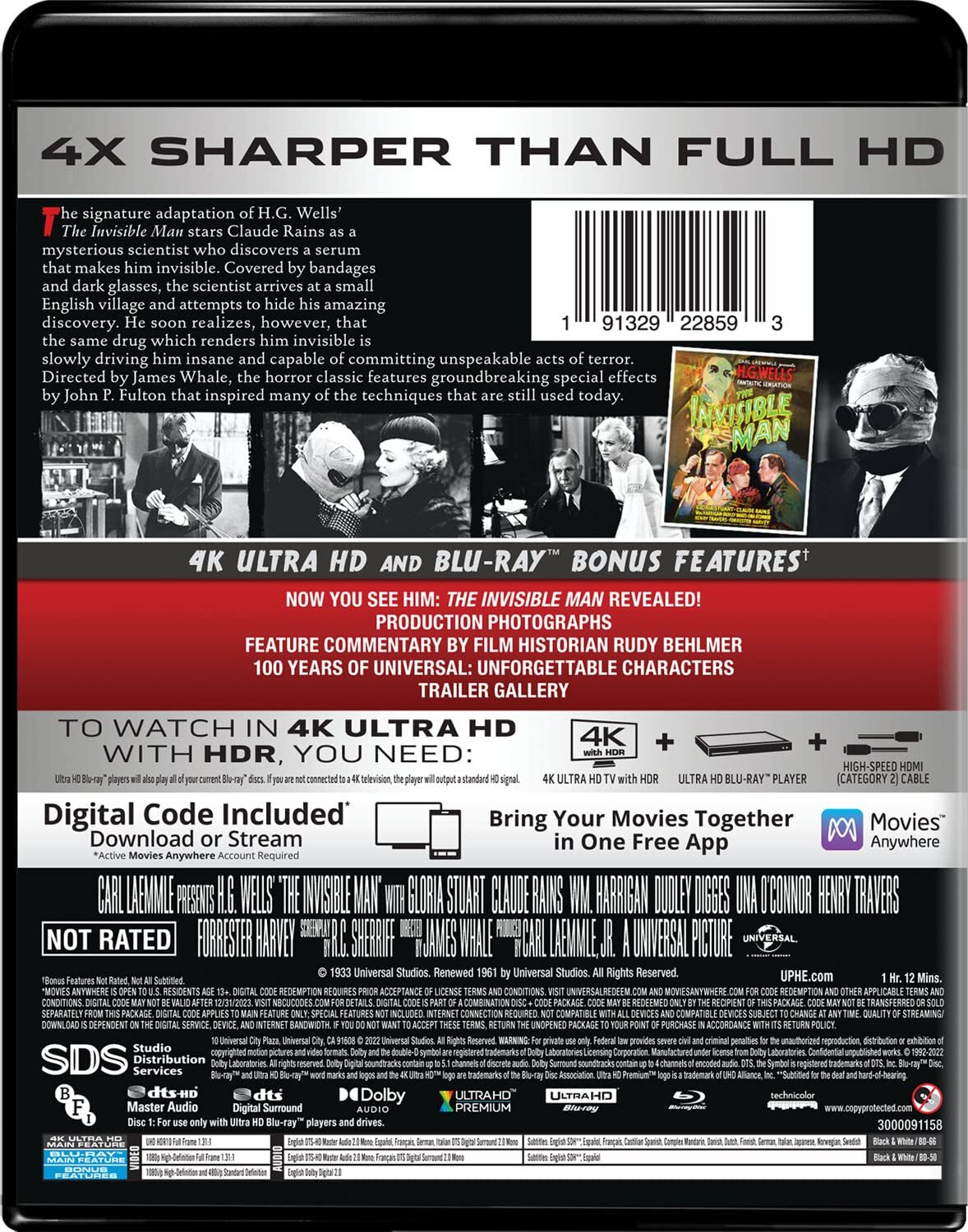 The Invisible Man 4K (1933)