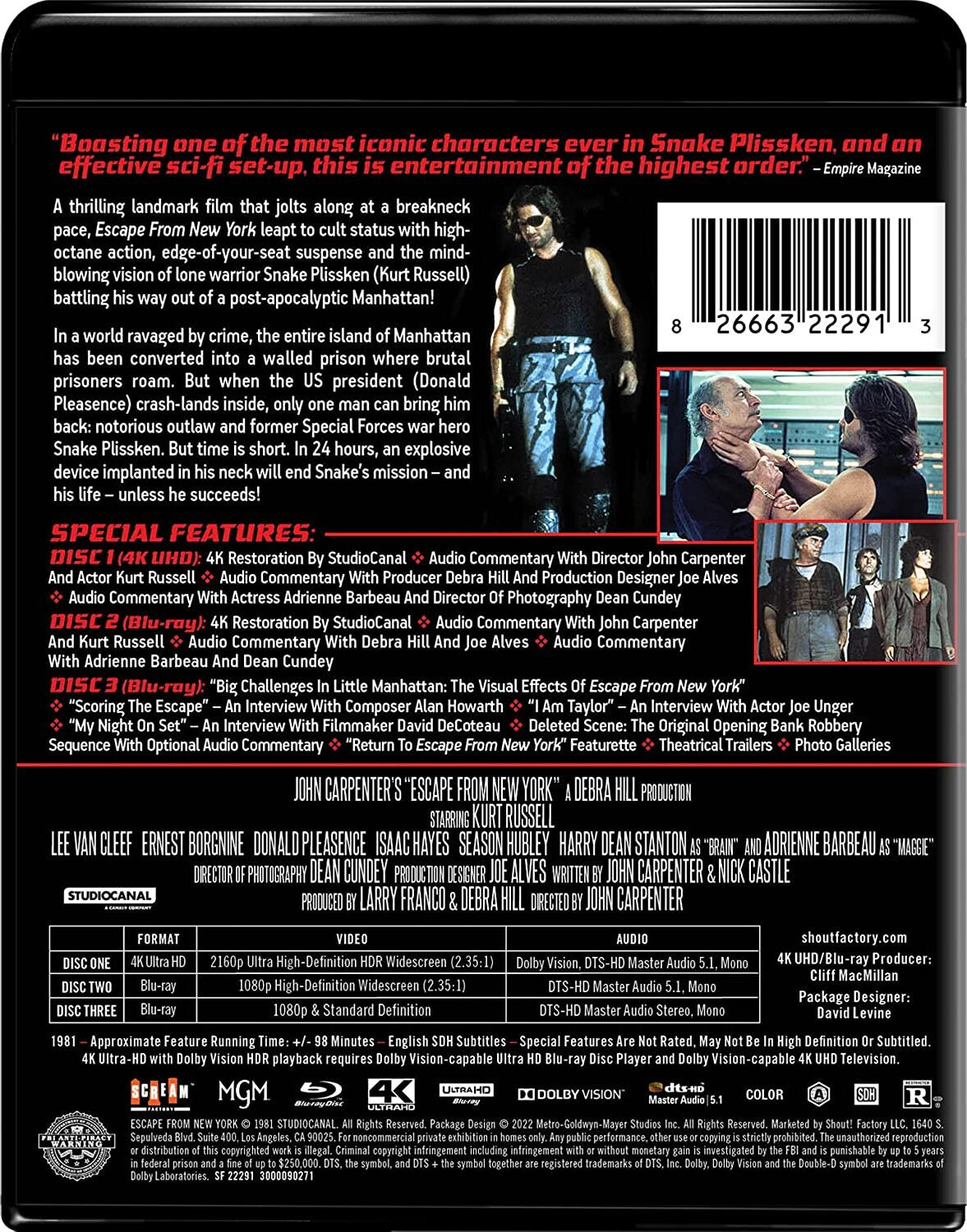 Escape From New York 4K: Collector's Edition