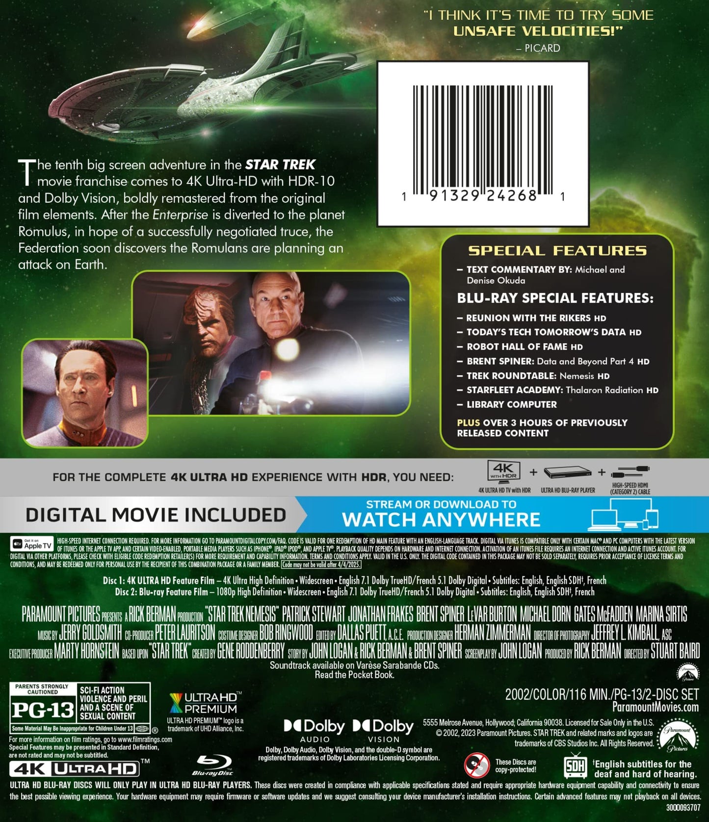 Star Trek X: Nemesis 4K