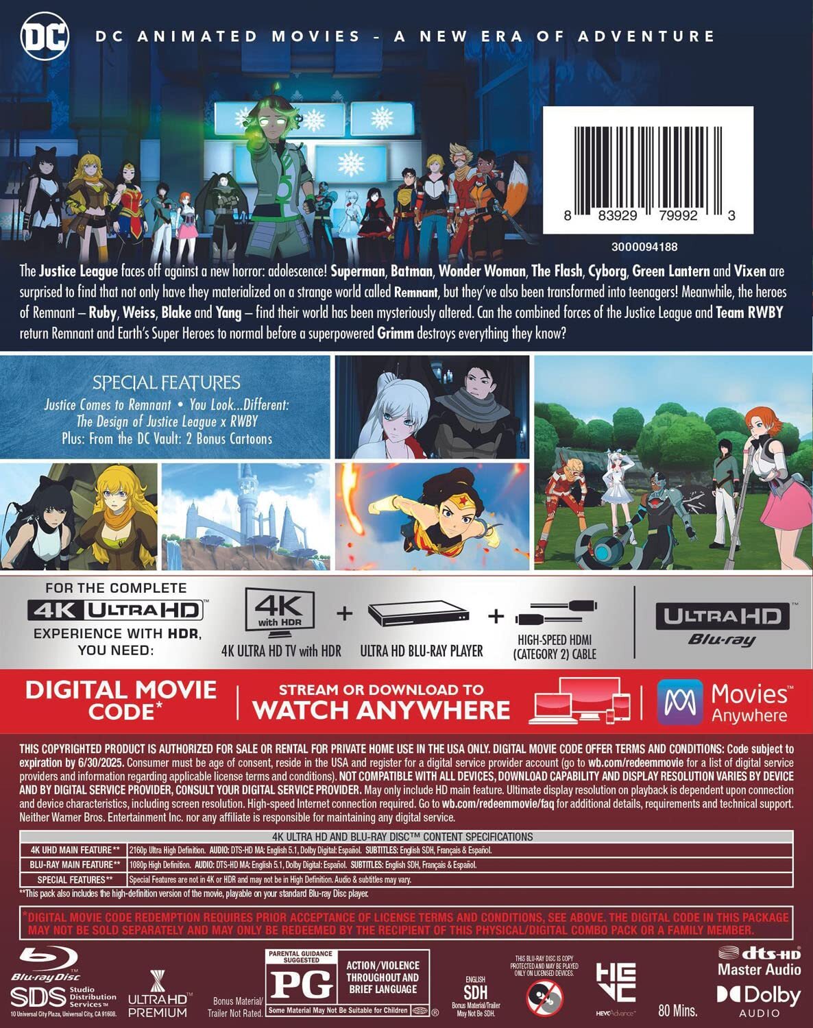 Justice League x RWBY: Super Heroes and Huntsmen - Part One 4K