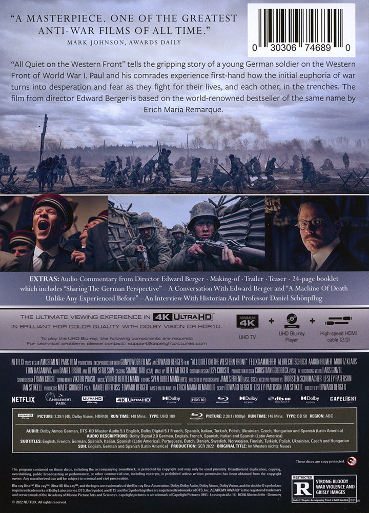 All Quiet on the Western Front 4K DigiPack (2022)