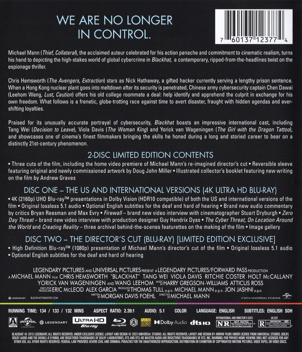 Blackhat 4K: Director's Cut - Limited Edition