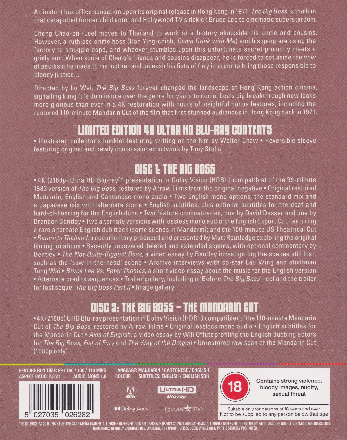 The Big Boss 4K: Limited Edition (UK)