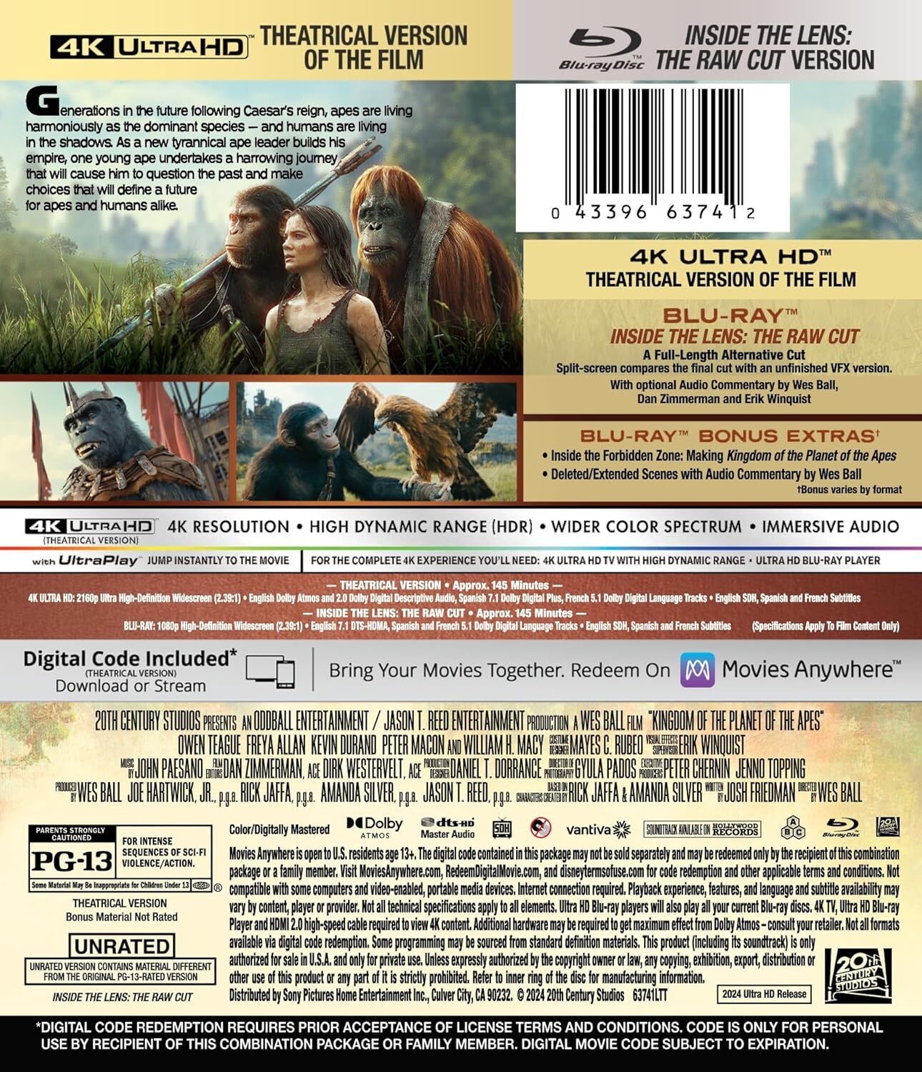 Kingdom of the Planet of the Apes 4K