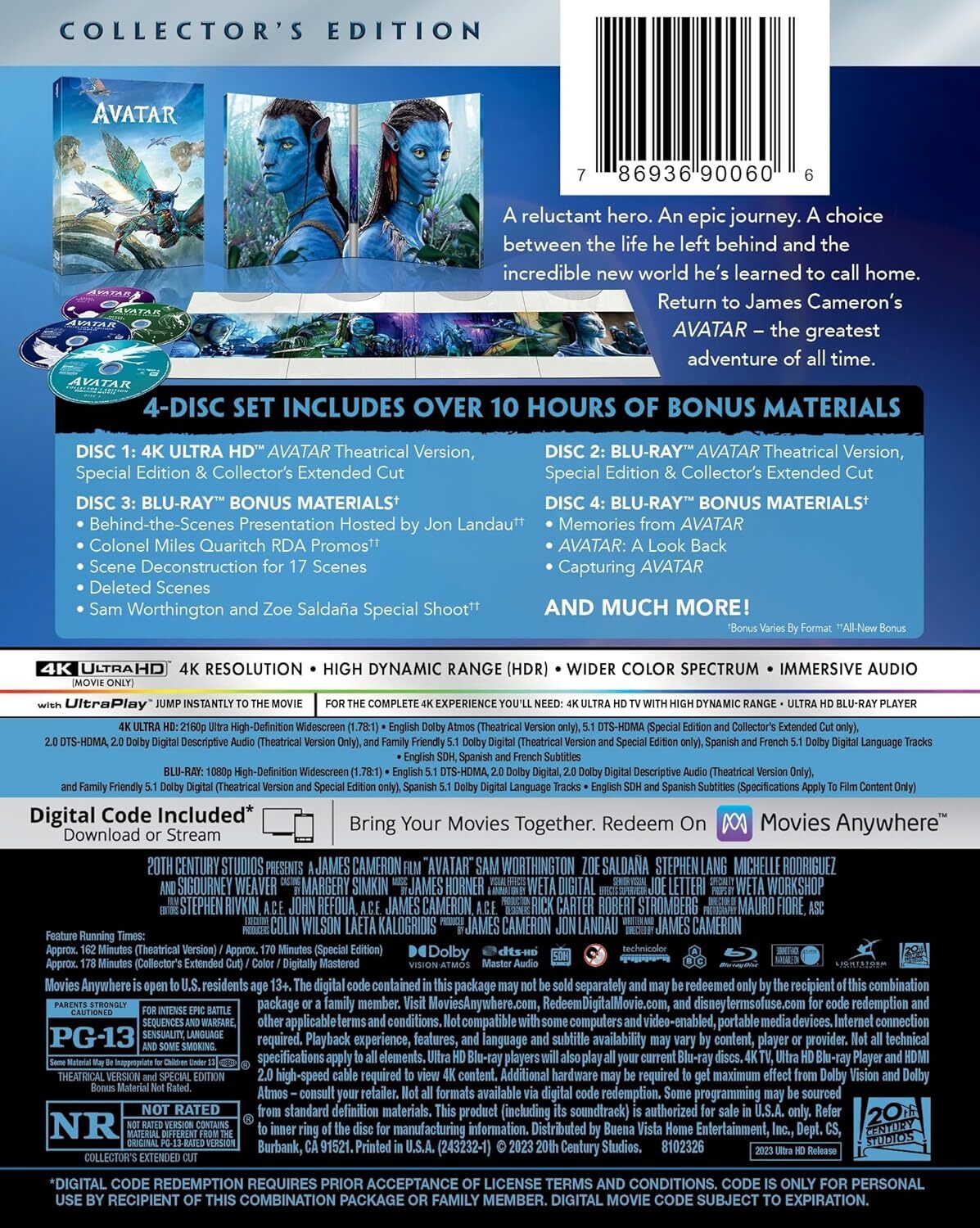 Avatar 4K DigiPack: Collector's Edition (2009)
