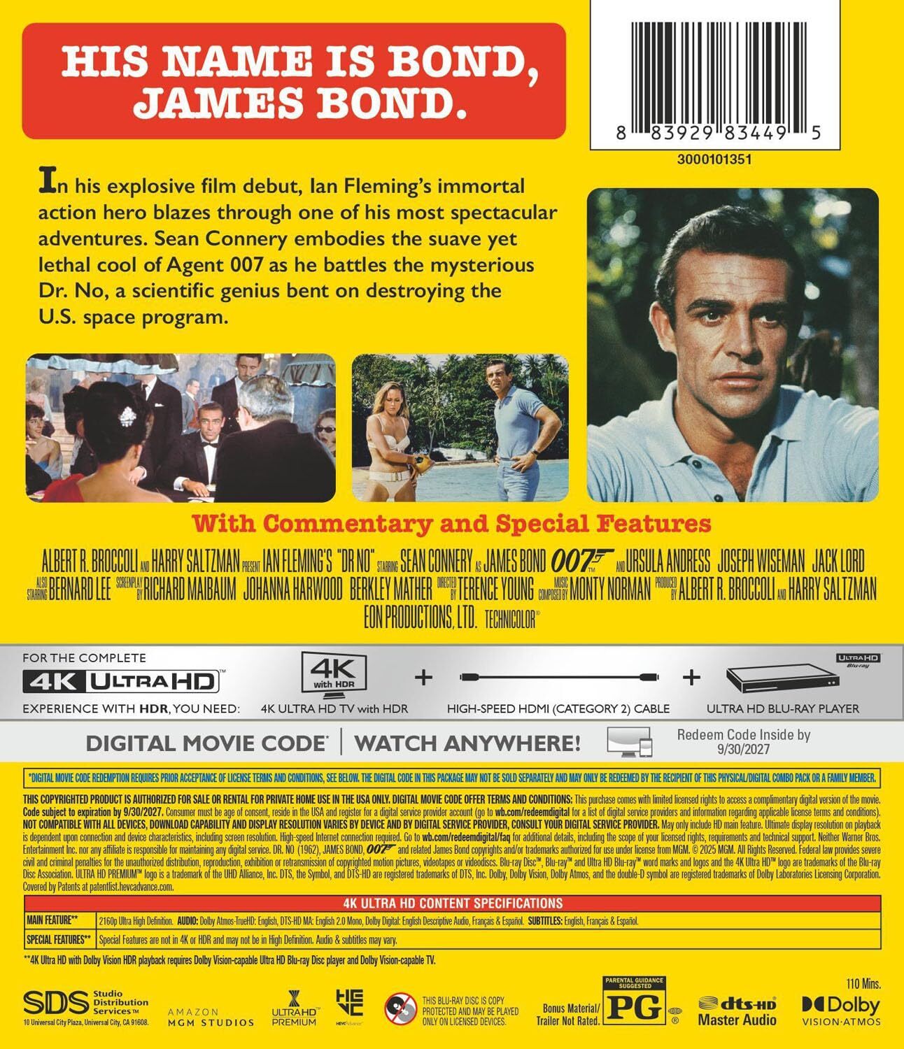 Dr. No 4K - 007 James Bond