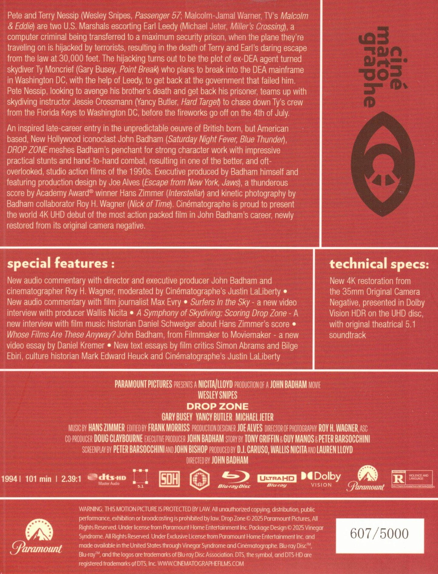 Drop Zone 4K: Limited Edition DigiBook (CIN-017)(Exclusive)*