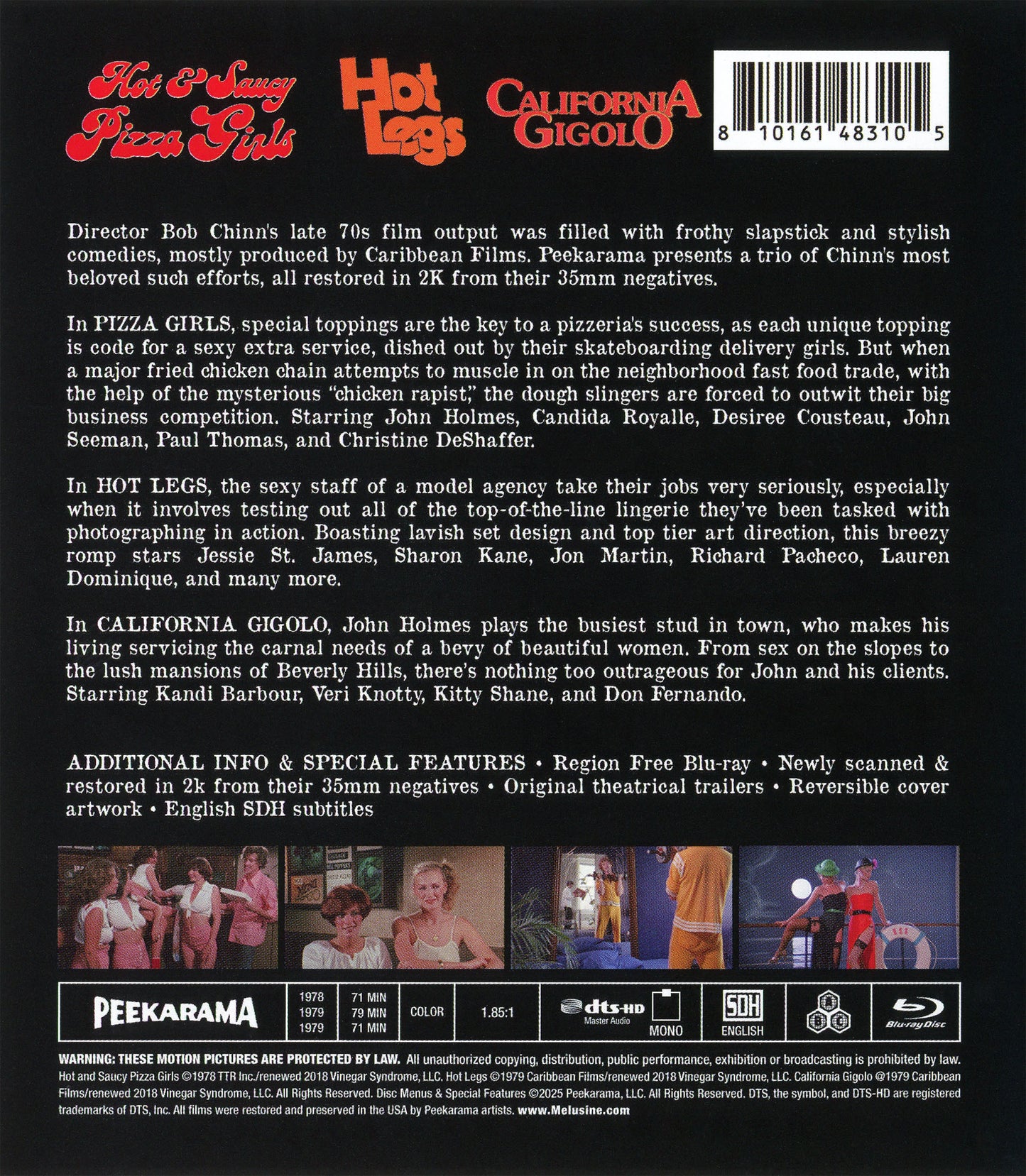 Hot and Saucy Pizza Girls / Hot Legs / California Gigolo: Limited Edition (PEEK-030)(Exclusive)*