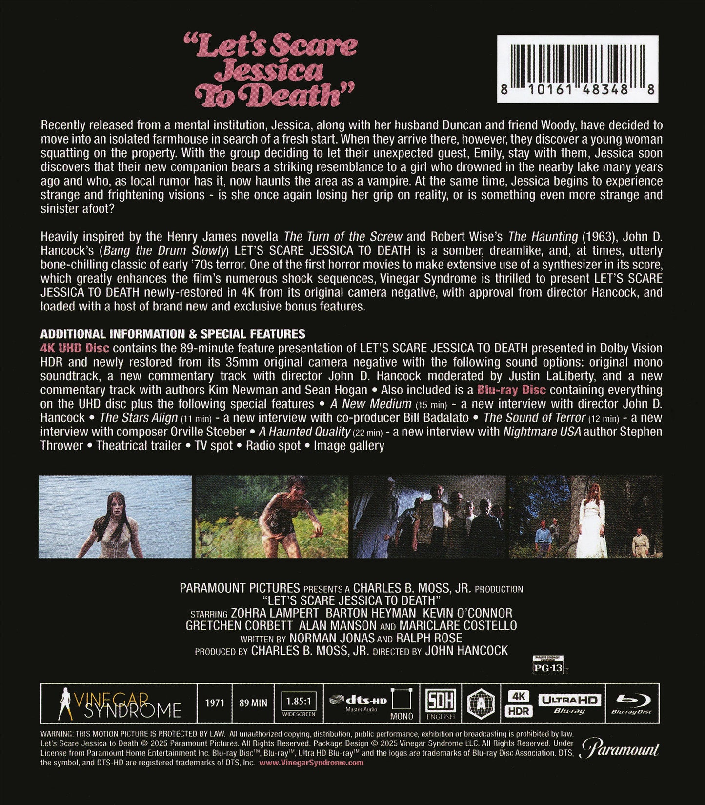 Let's Scare Jessica to Death 4K: Limited Edition (VS-503)(Exclusive)*