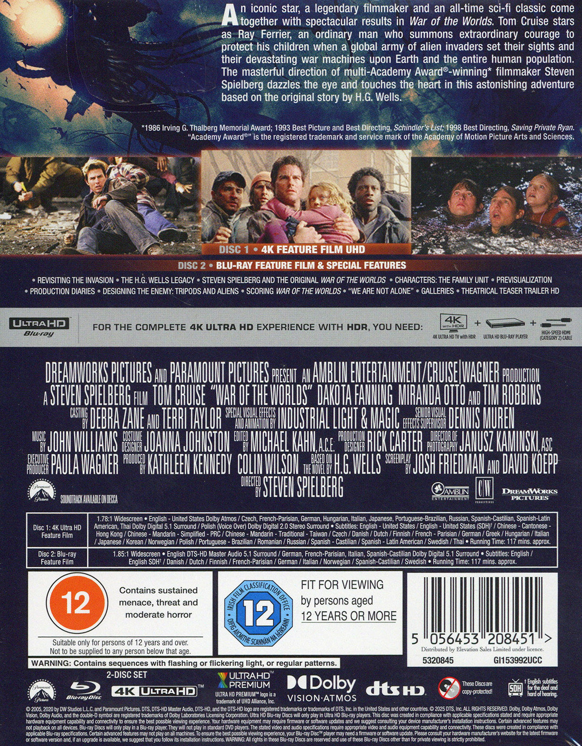 War of the Worlds 4K: Paramount Scares Edition (2005)(UK)
