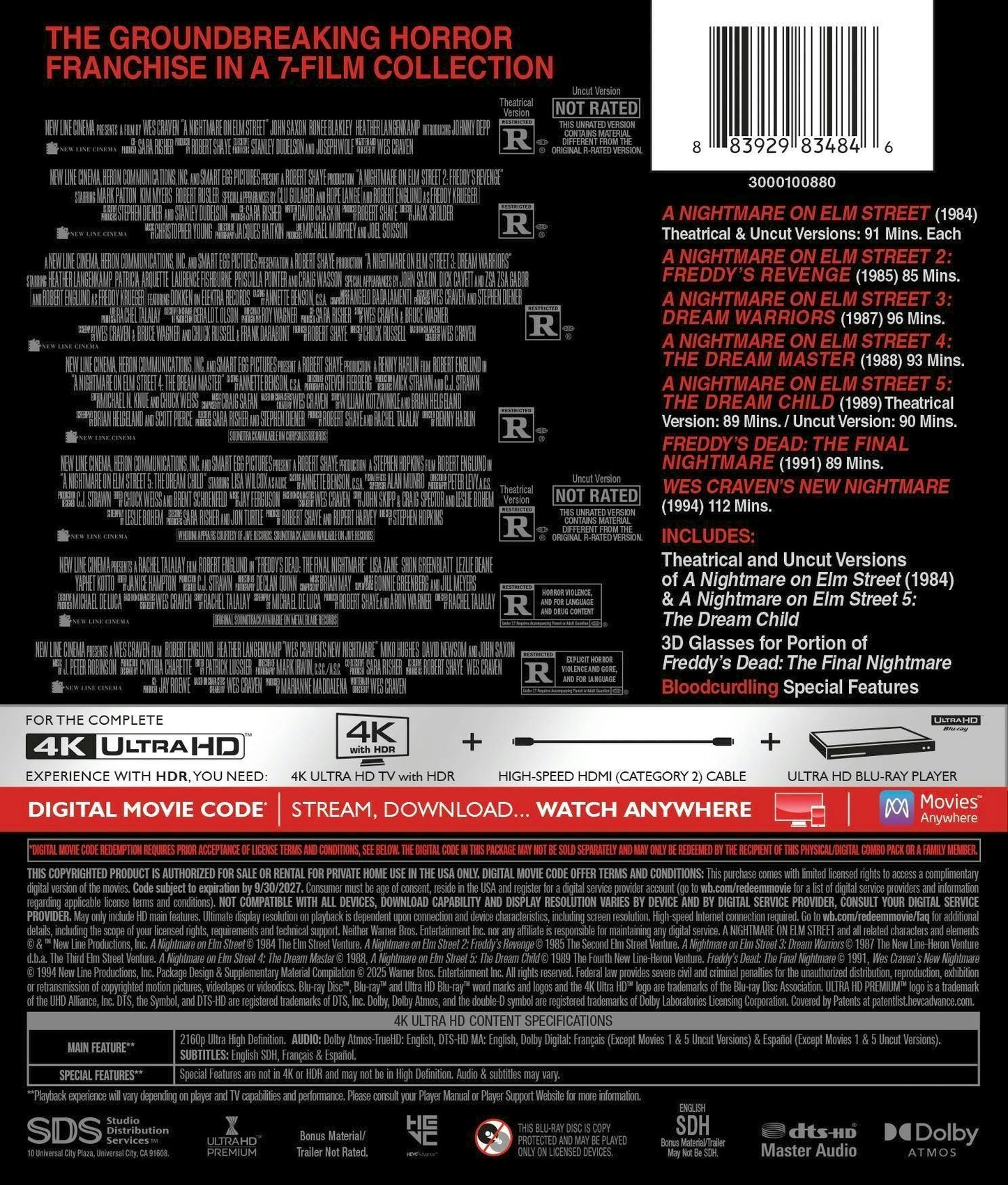 A Nightmare on Elm Street 4K 1-7 Collection