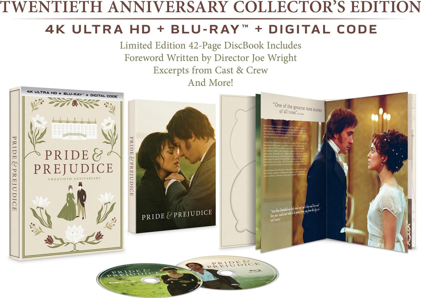 Pride and Prejudice 4K DigiBook: 20th Anniversary Collector's Edition (2005)