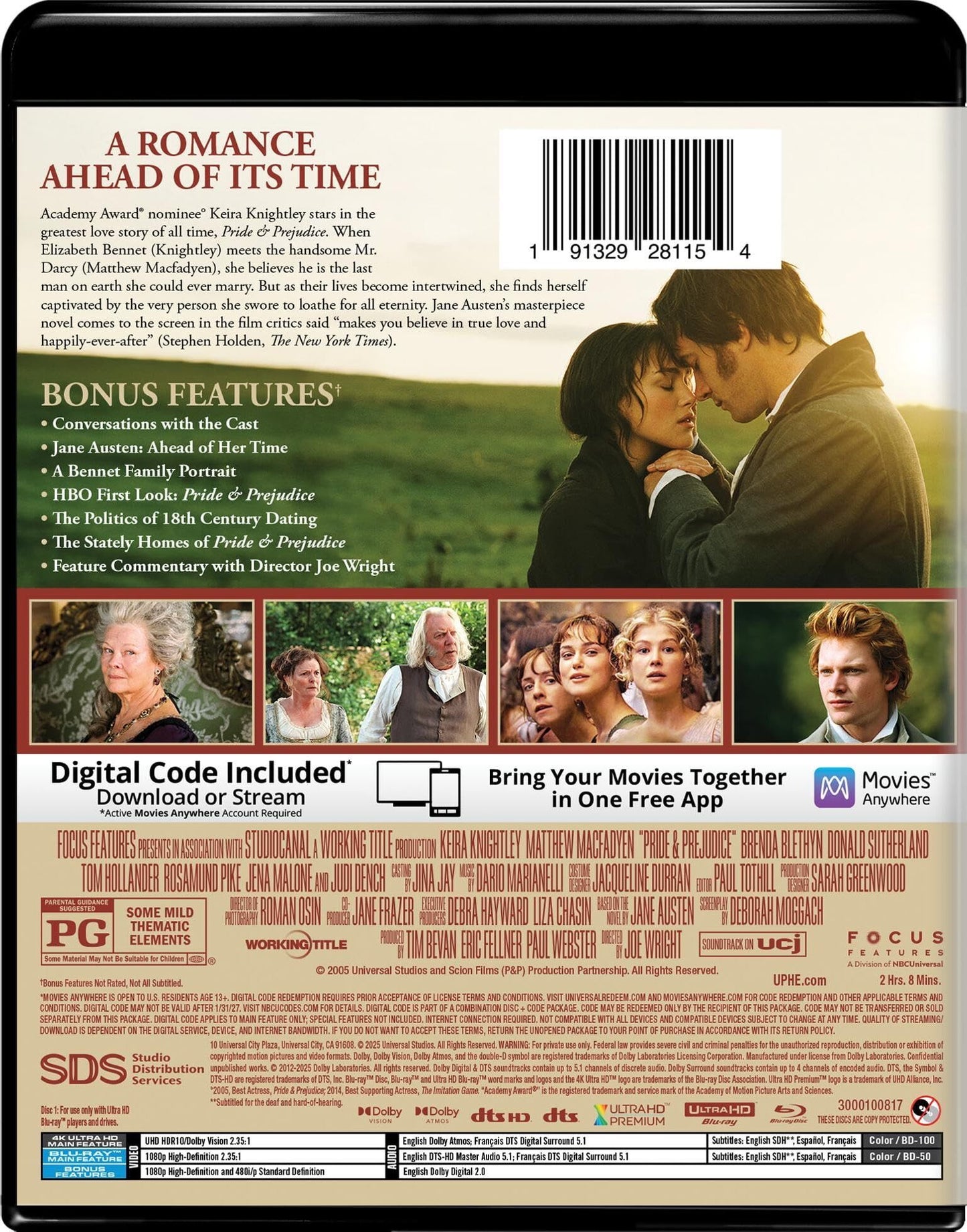 Pride and Prejudice 4K: 20th Anniversary Edition (2005)