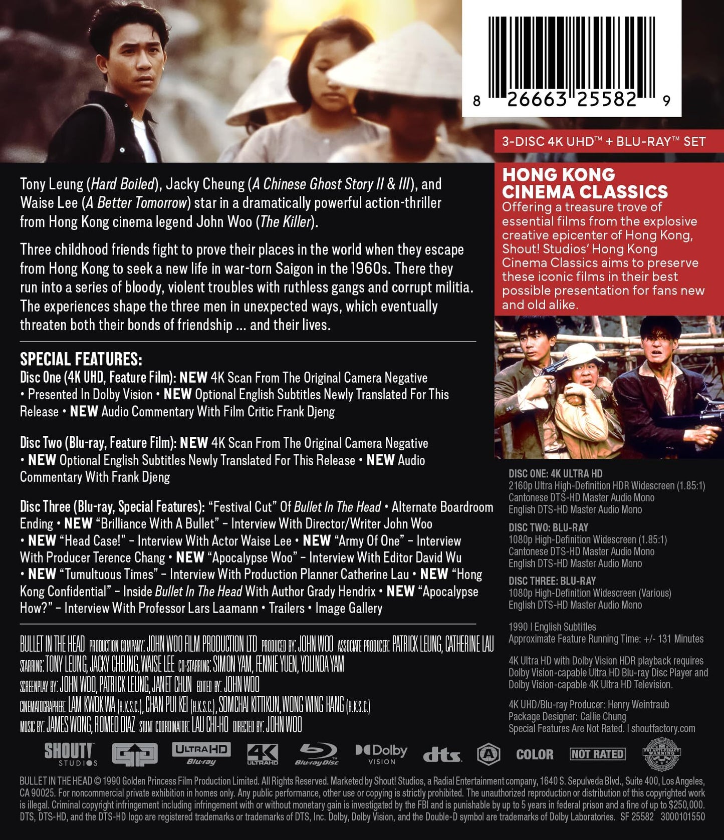 Bullet in the Head 4K: Hong Kong Cinema Classics #25