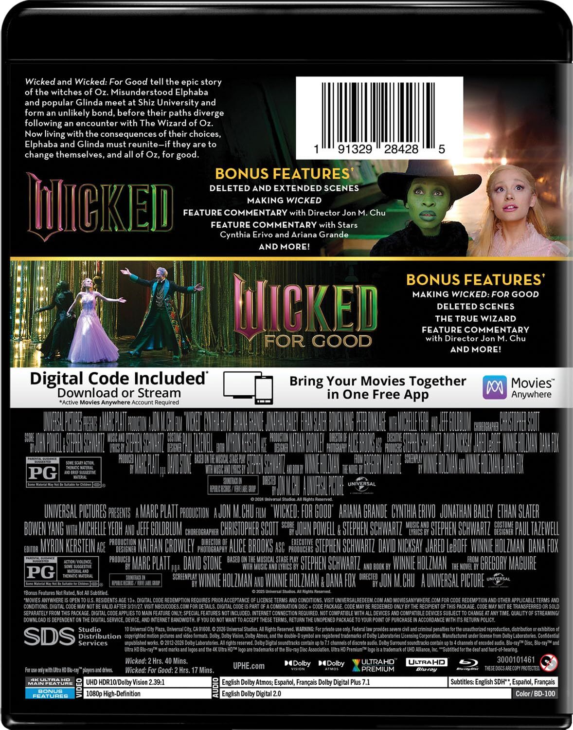 Wicked 4K / Wicked For Good 4K - 2-Film Collection