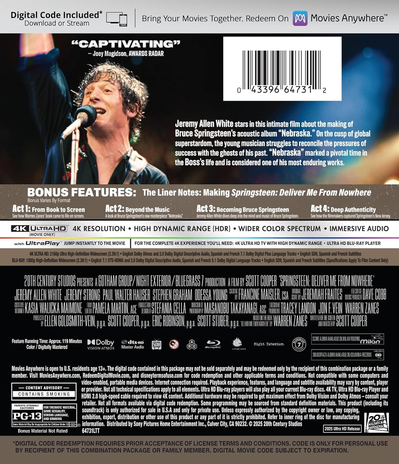 Springsteen: Deliver Me from Nowhere 4K