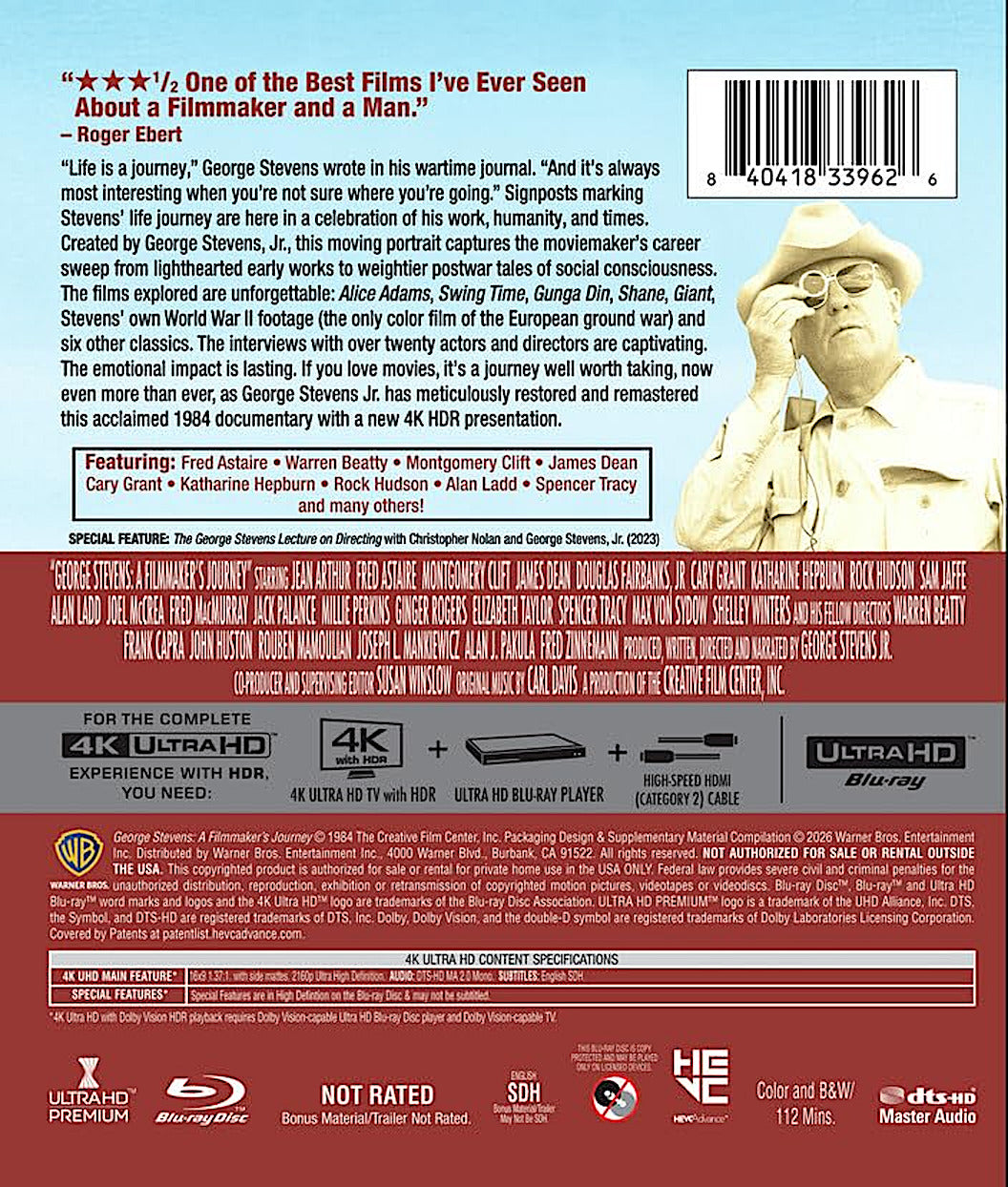 George Stevens: A Filmmaker's Journey 4K - Warner Archive Collection