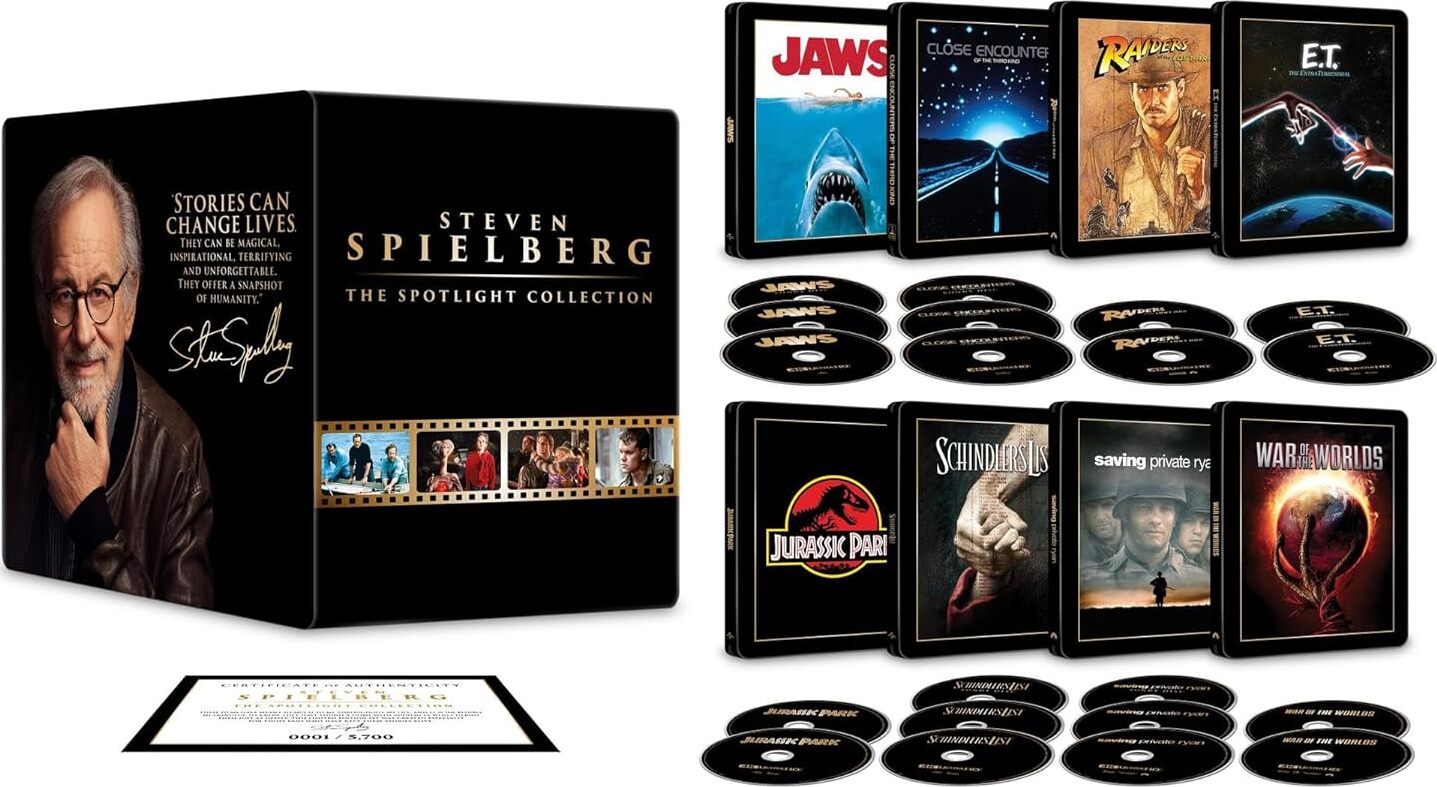 Spielberg 8-Film 4K Steelbook Library Case Spotlight Collection (Exclusive)