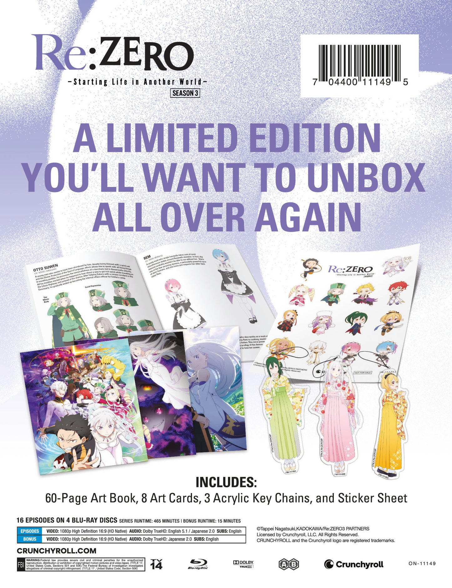 Re:Zero - Starting Life in Another World - Season 3 - Limited Edition