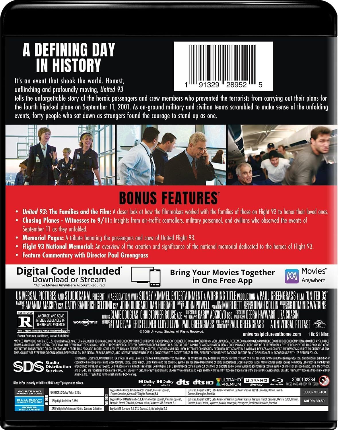United 93 4K: 20th Anniversary Edition