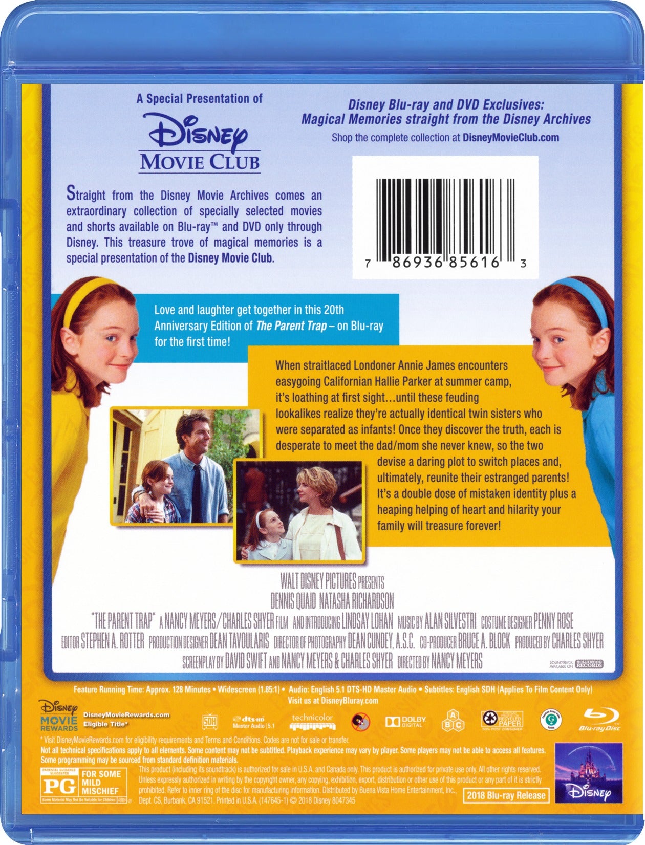 The Parent Trap: 20th Anniversary Edition - Disney Movie Club (1998)(Exclusive)