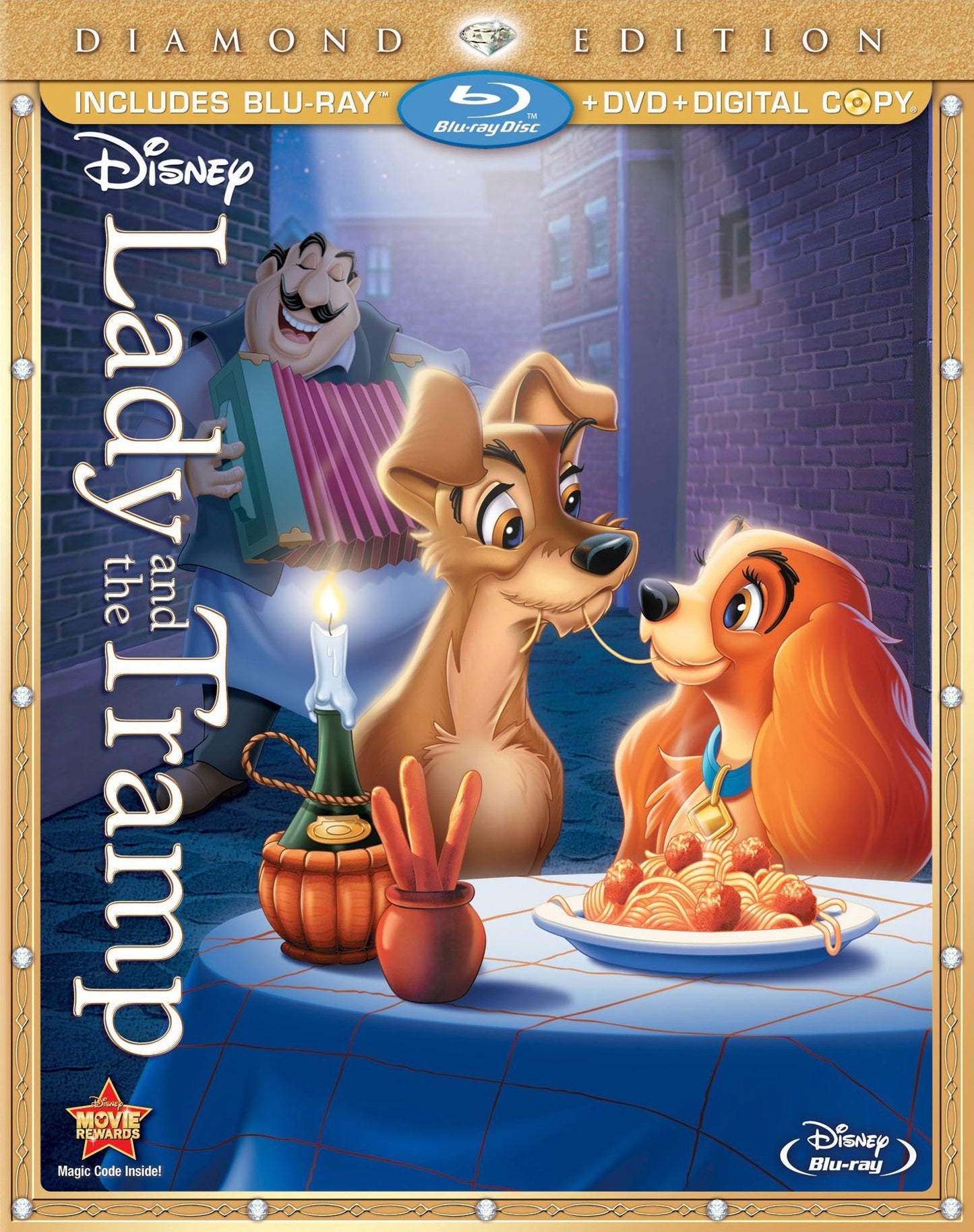 Lady and the Tramp: Diamond Edition (1955)(BD/DVD + Digital Copy)(Slip)*