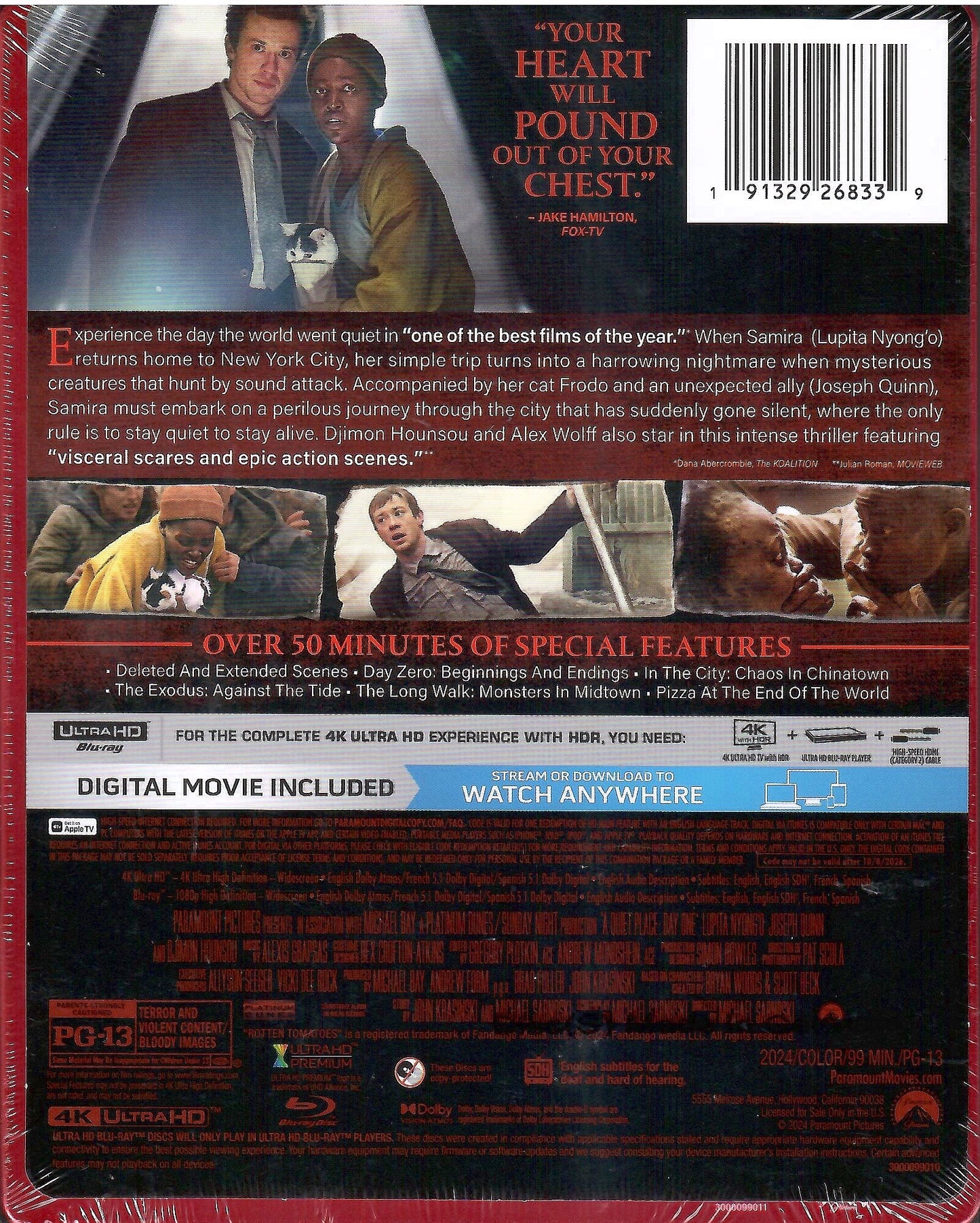 A Quiet Place: Day One 4K SteelBook - Red Edition (2024)(Exclusive)