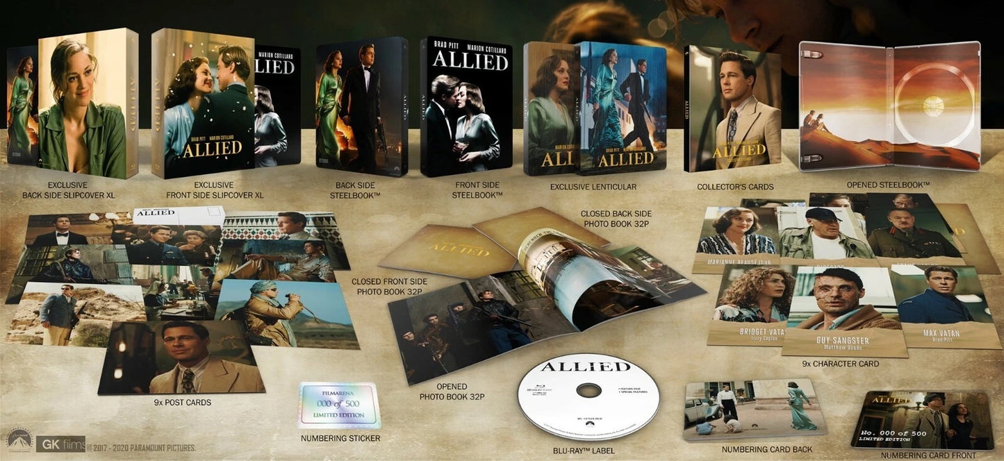 Allied XL Full Slip SteelBook + Lenticular Magnet (2016)(FAC#137)(Czech)