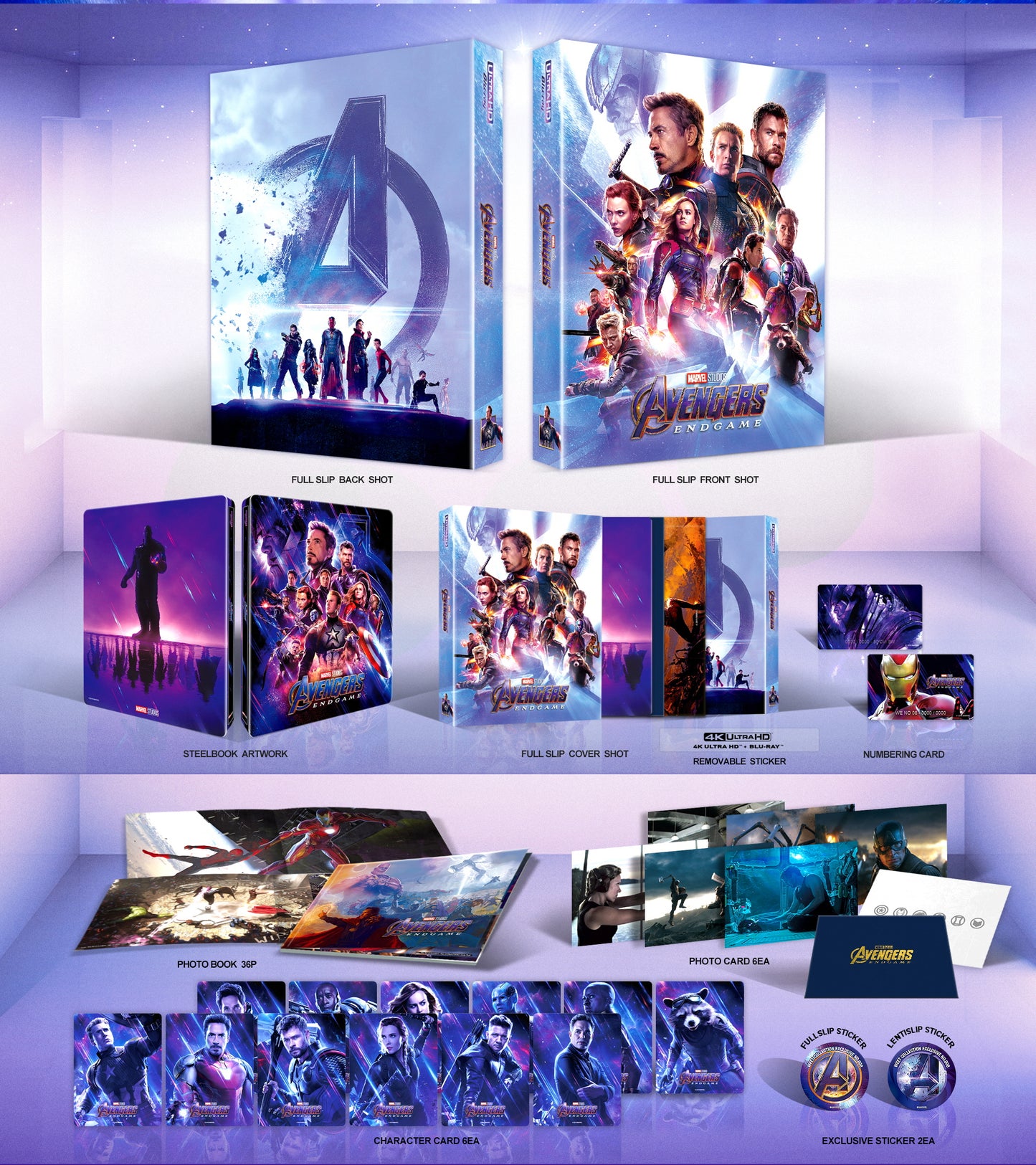 Avengers: Endgame 4K Full Slip A2 SteelBook (WCE#008)(Korea)