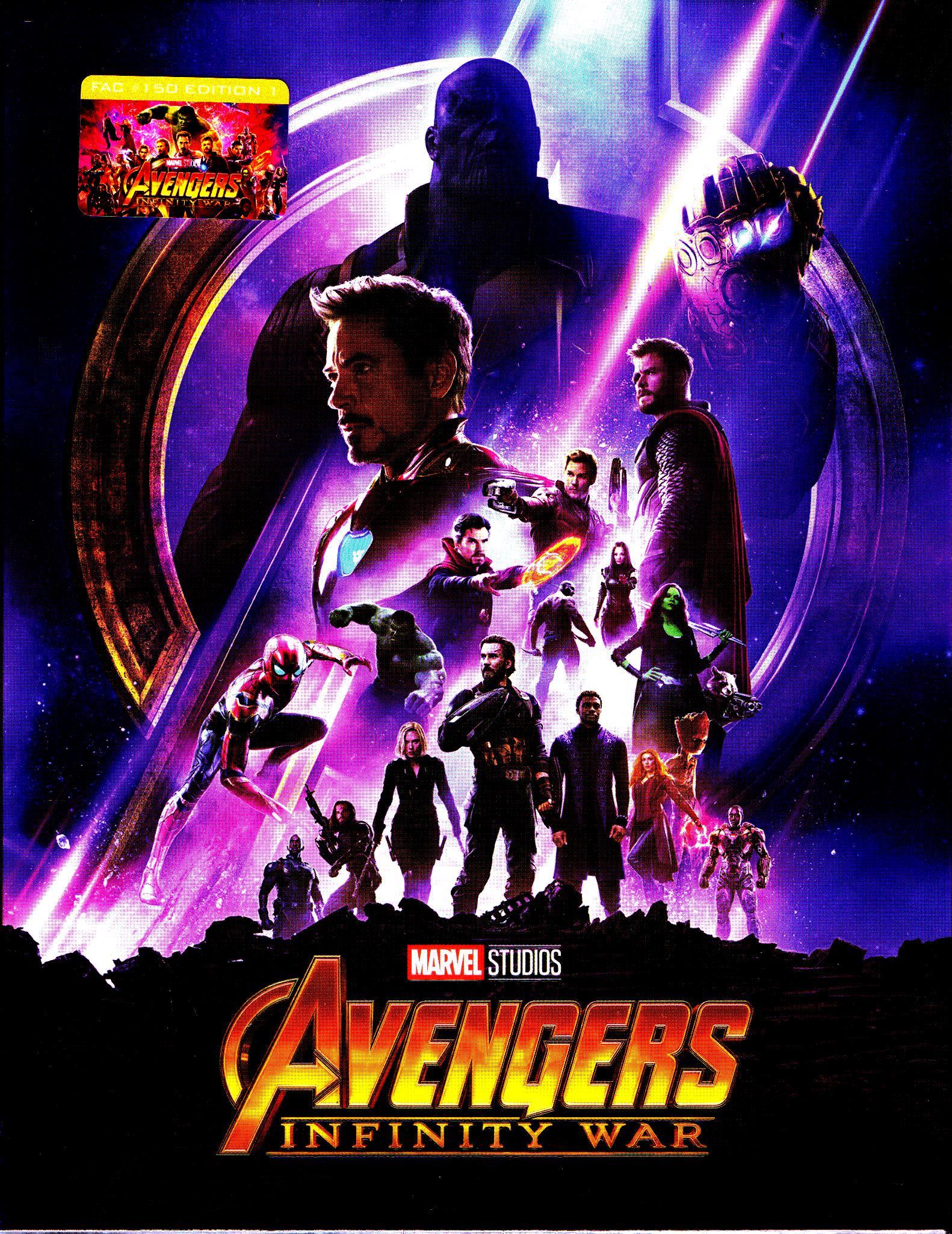Avengers: Infinity War 3D XL Full Slip SteelBook Lenticular Magnet (FAC#150)(Czech)