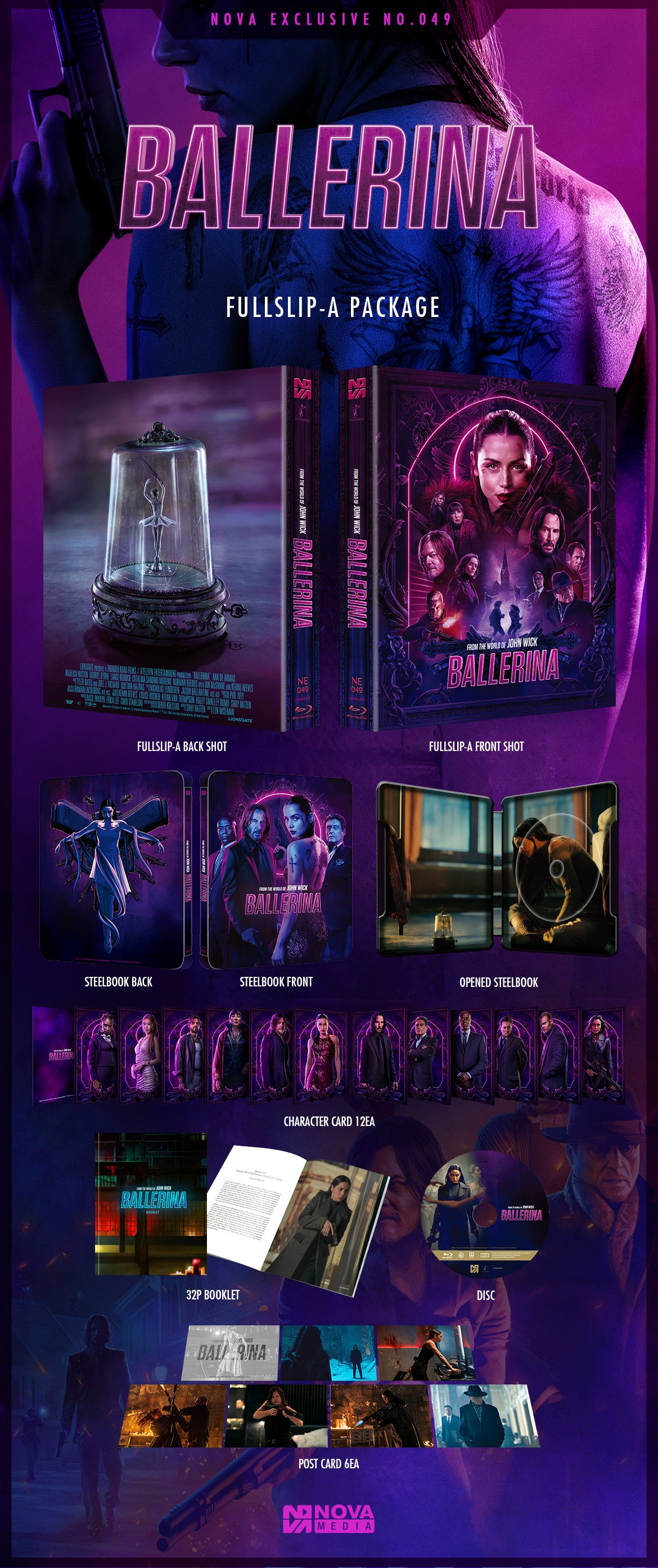 Ballerina Full Slip A SteelBook (2025)(NE#49)(Korea)