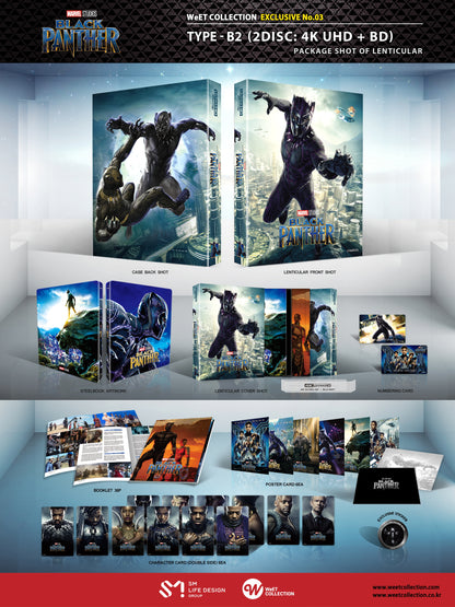 Black Panther 3D & 4K 1-Click SteelBook (2018)(WCE#003)(Korea)