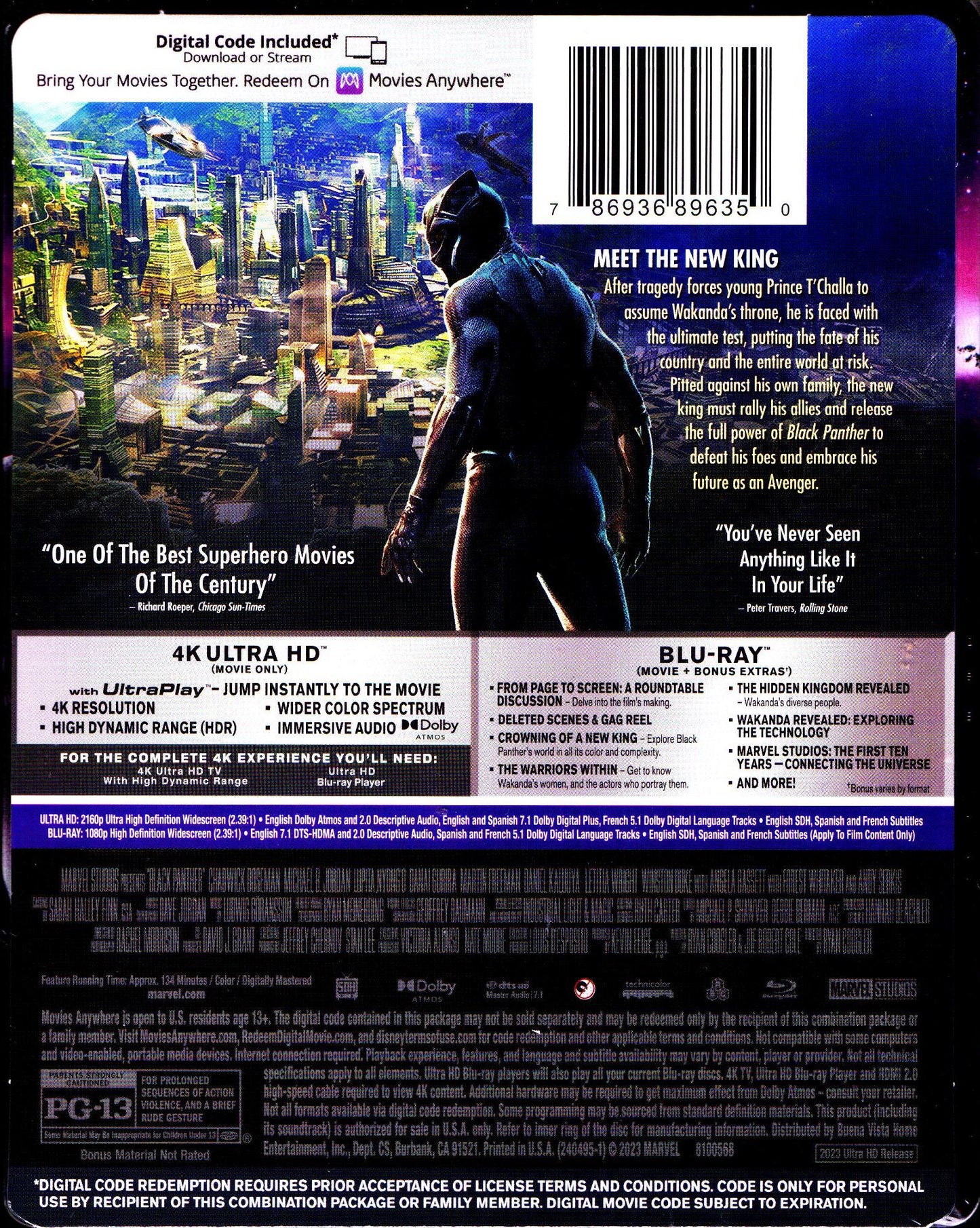 Black Panther 4K SteelBook (2018)(Re-re-release)(Exclusive)