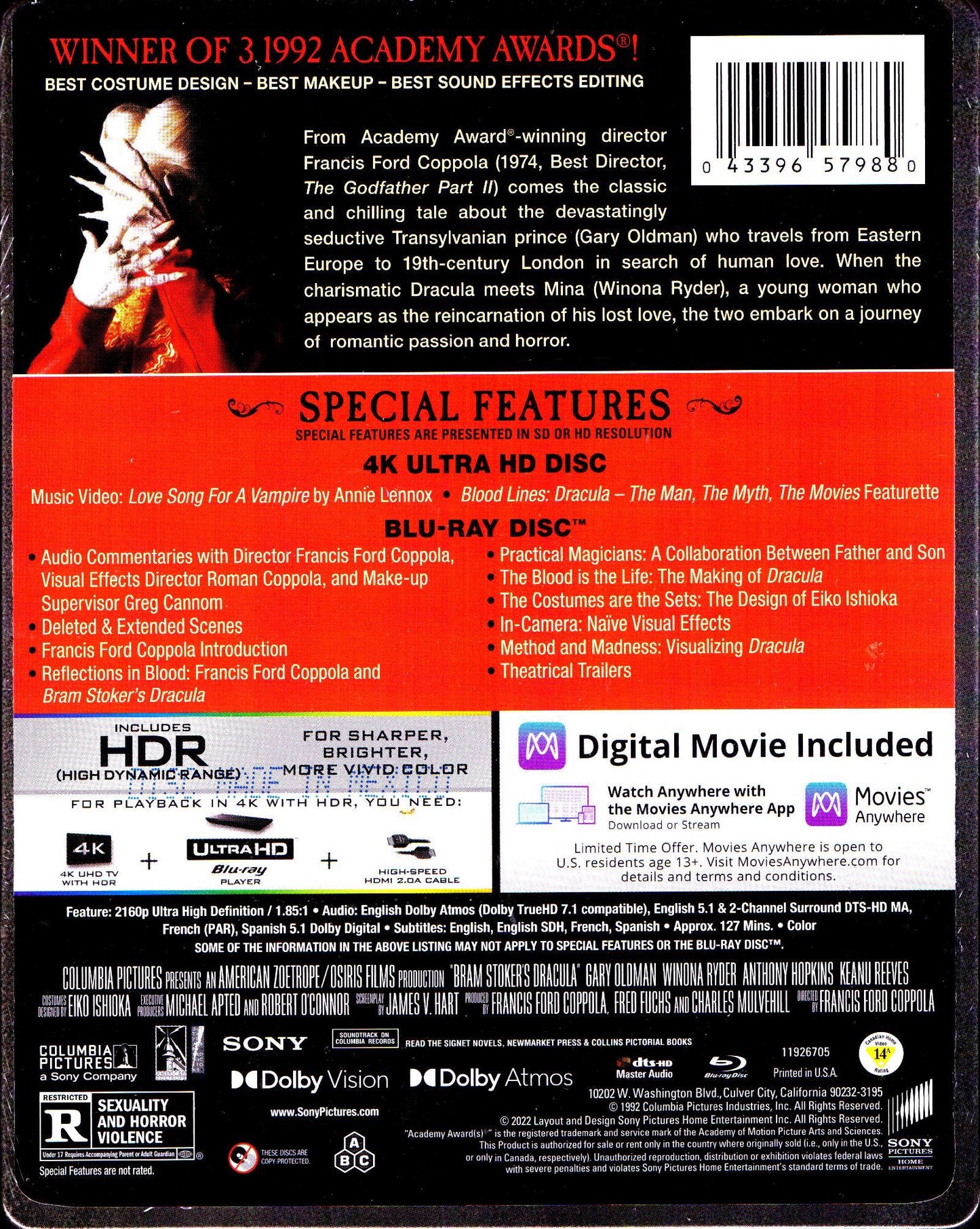 Bram Stoker's Dracula 4K SteelBook (1992)