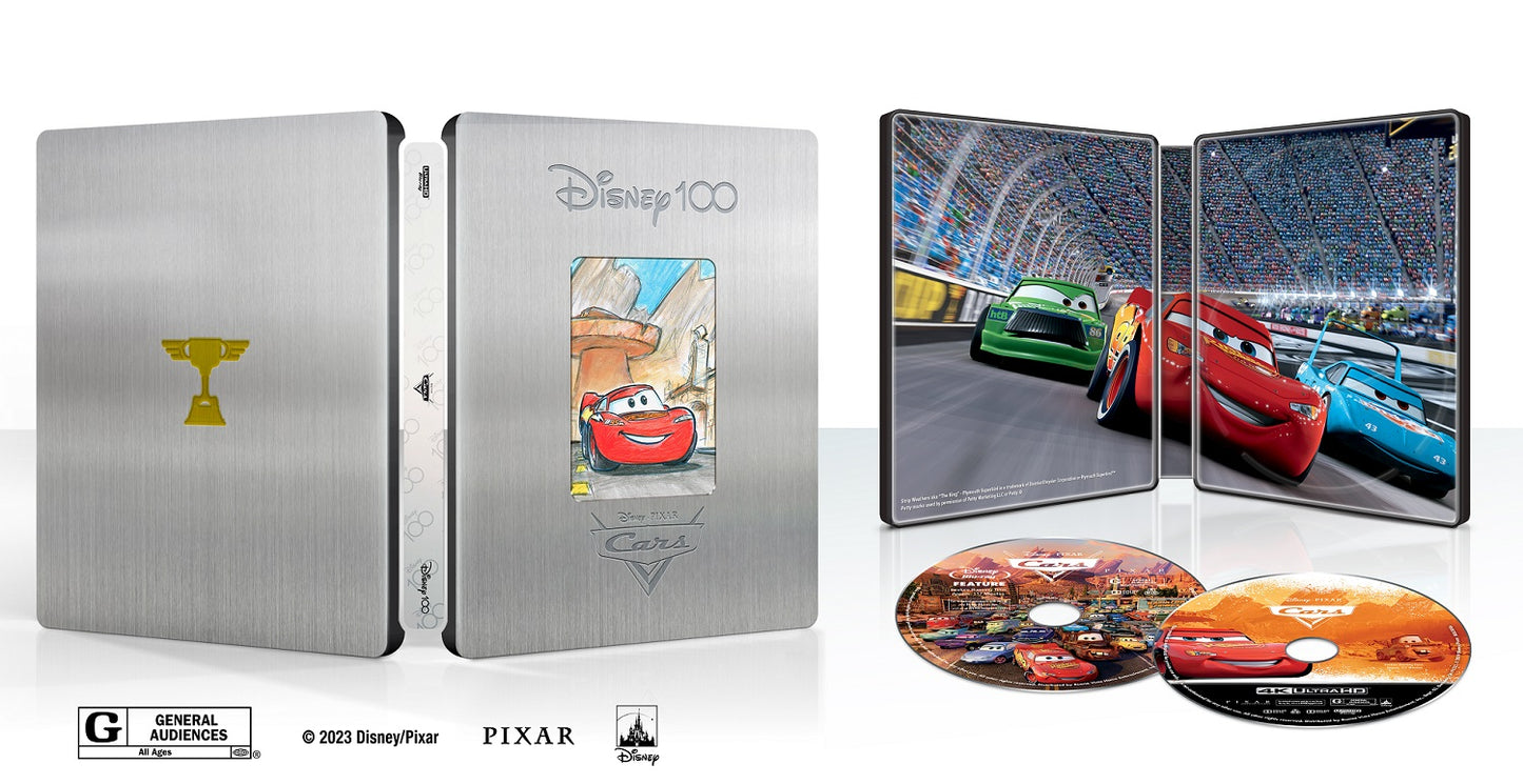 Cars 4K SteelBook: Disney 100th Anniversary Edition (2006)(Exclusive)