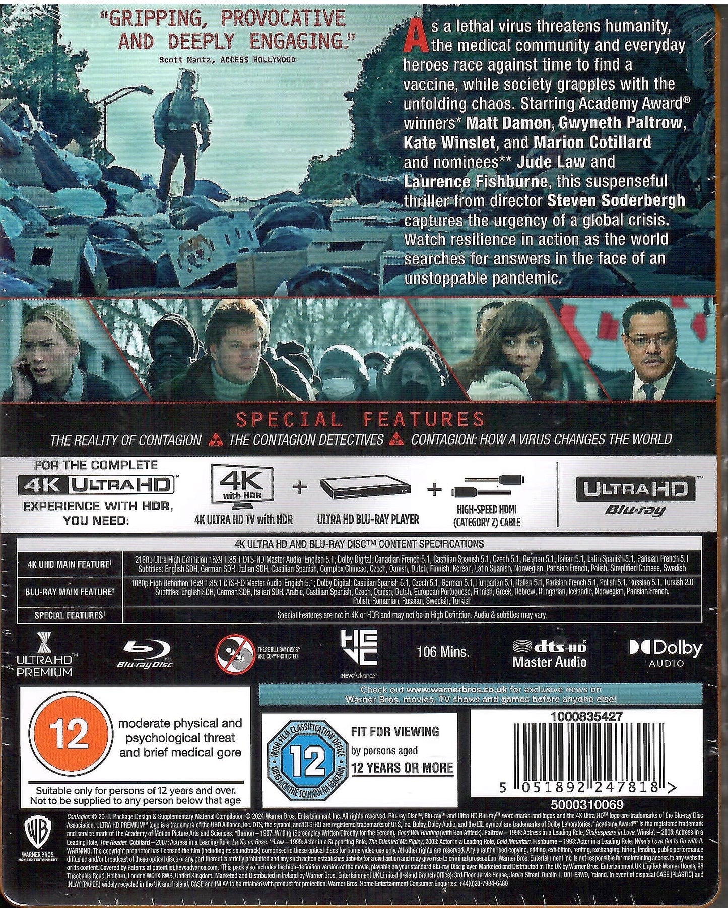 Contagion 4K SteelBook (UK)