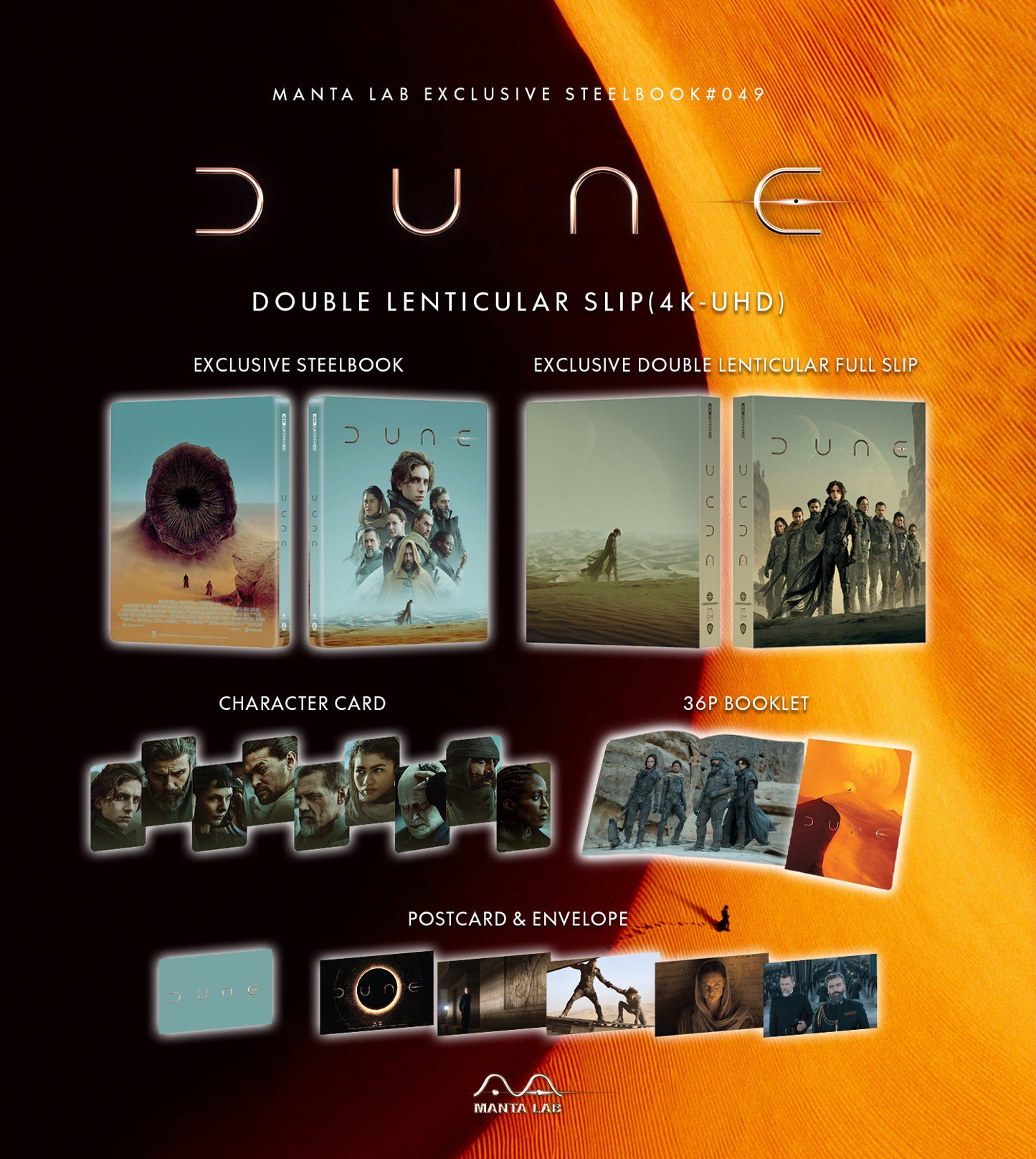 Dune 4K 1-Click SteelBook + Gift (2021)(ME#49)(Hong Kong)