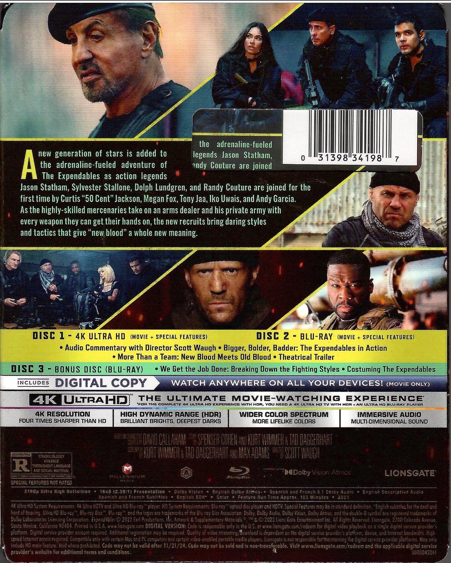Expend4bles 4K w/ Bonus Disc (Expendables 4)(2023)(Exclusive)