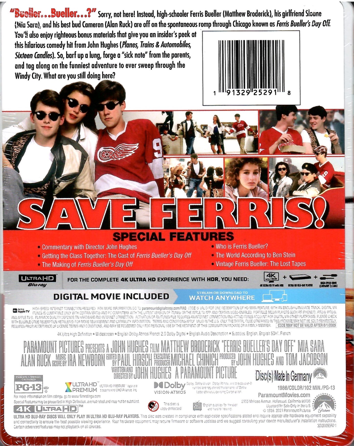 Ferris Bueller's Day Off 4K SteelBook