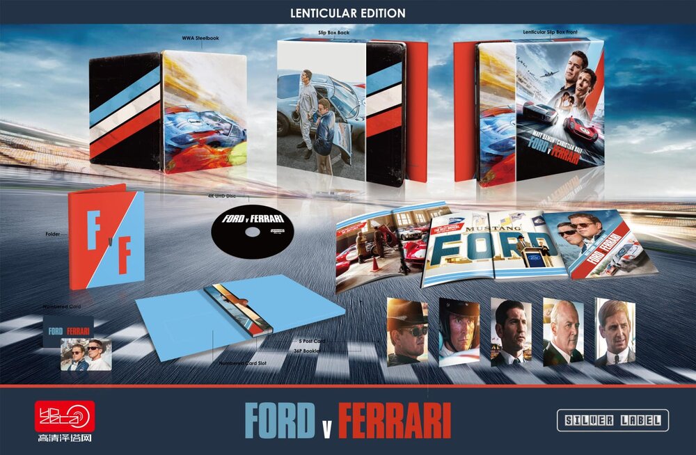Ford V Ferrari 4K Lenticular SteelBook (HDZeta Silver Label #69)(China)