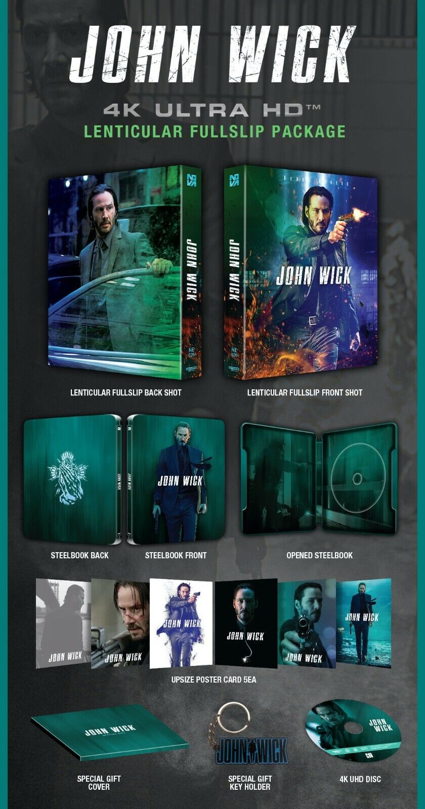 John Wick 4K Lenticular SteelBook (2014)(NE#26)(Korea)