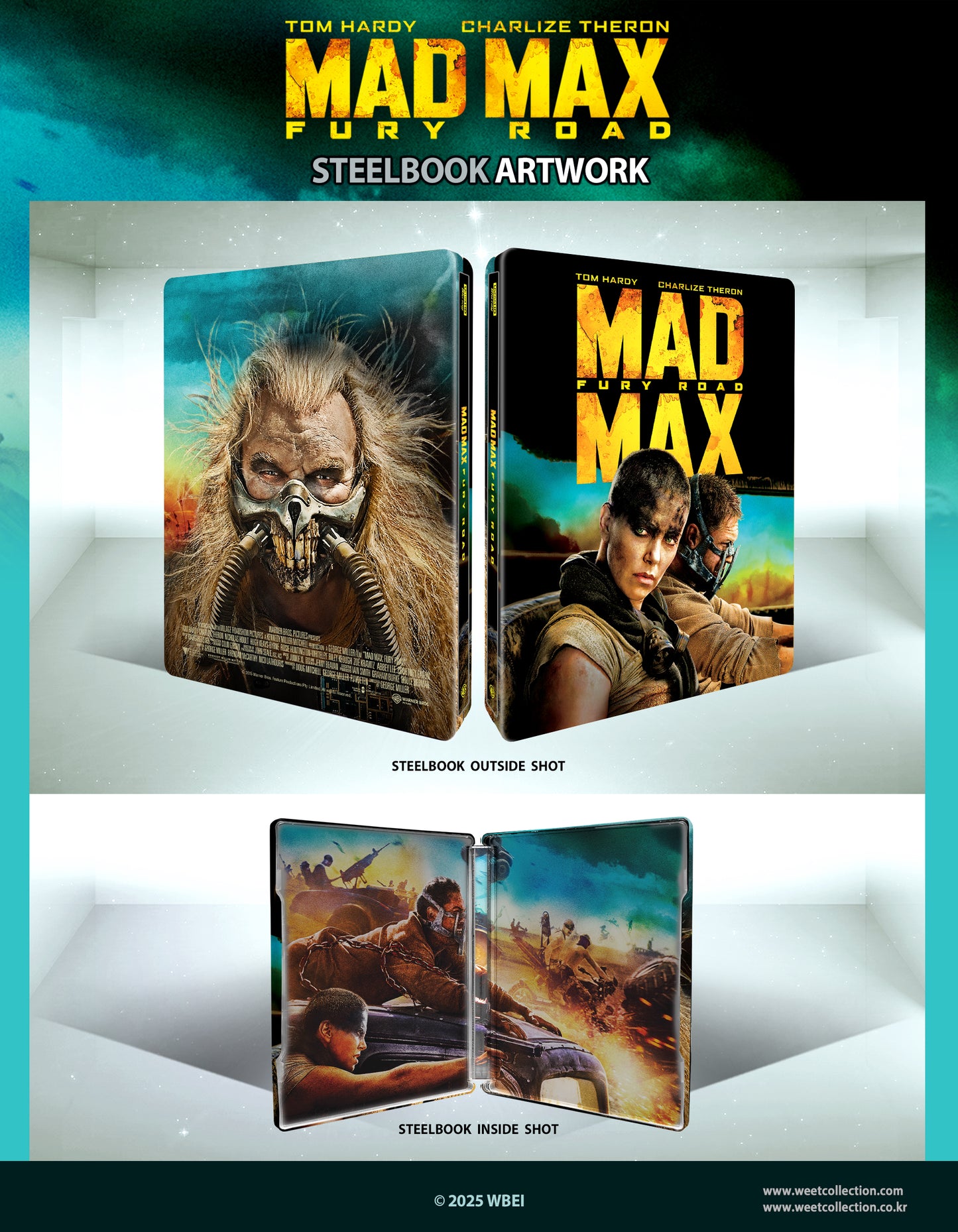 Mad Max: Fury Road 4K Lenticular SteelBook: Black and Chrome Edition (WCE#28)(Korea)