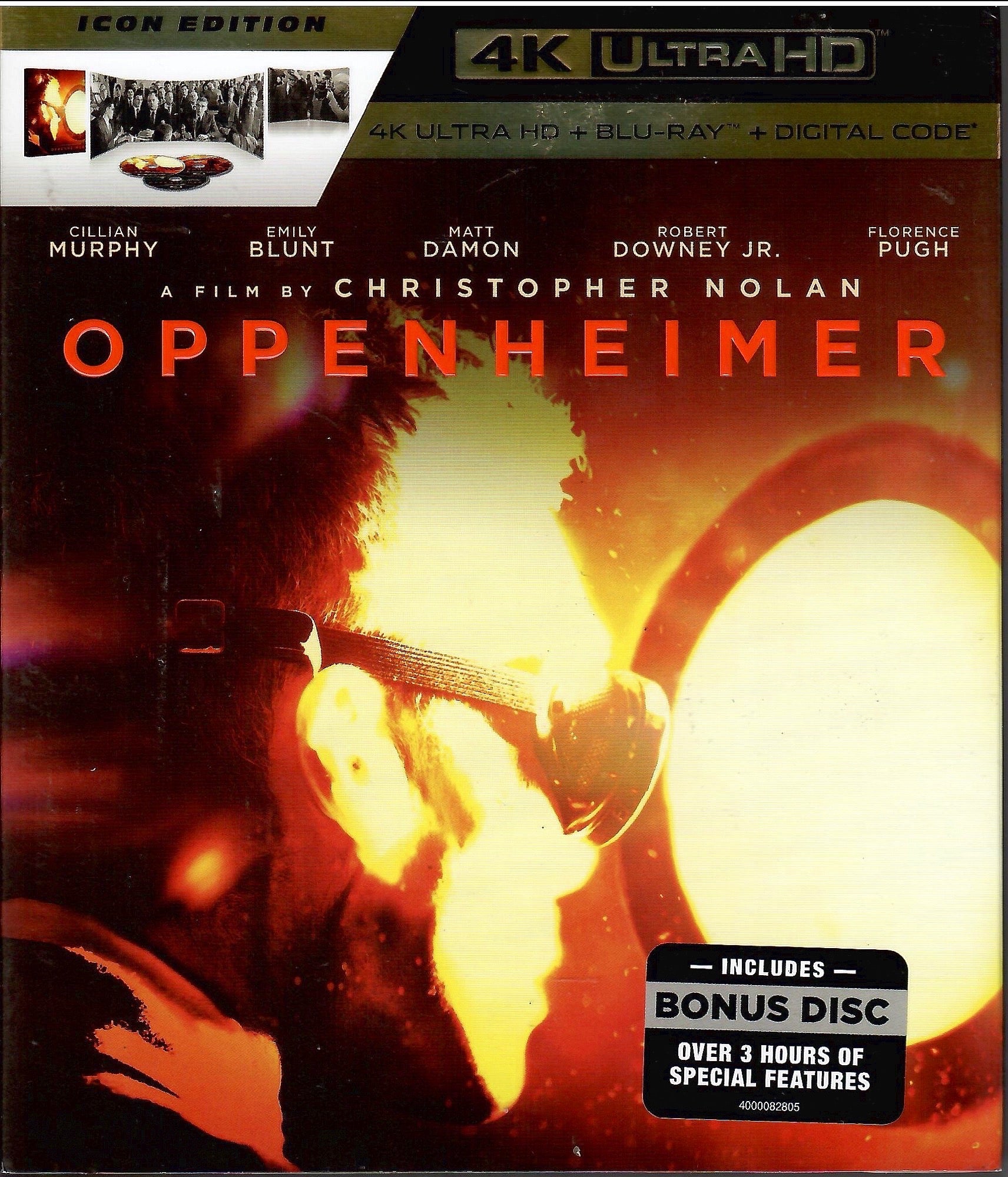 Oppenheimer (Blu-ray + Bonus Blu-ray + DVD + Digital Copy) 